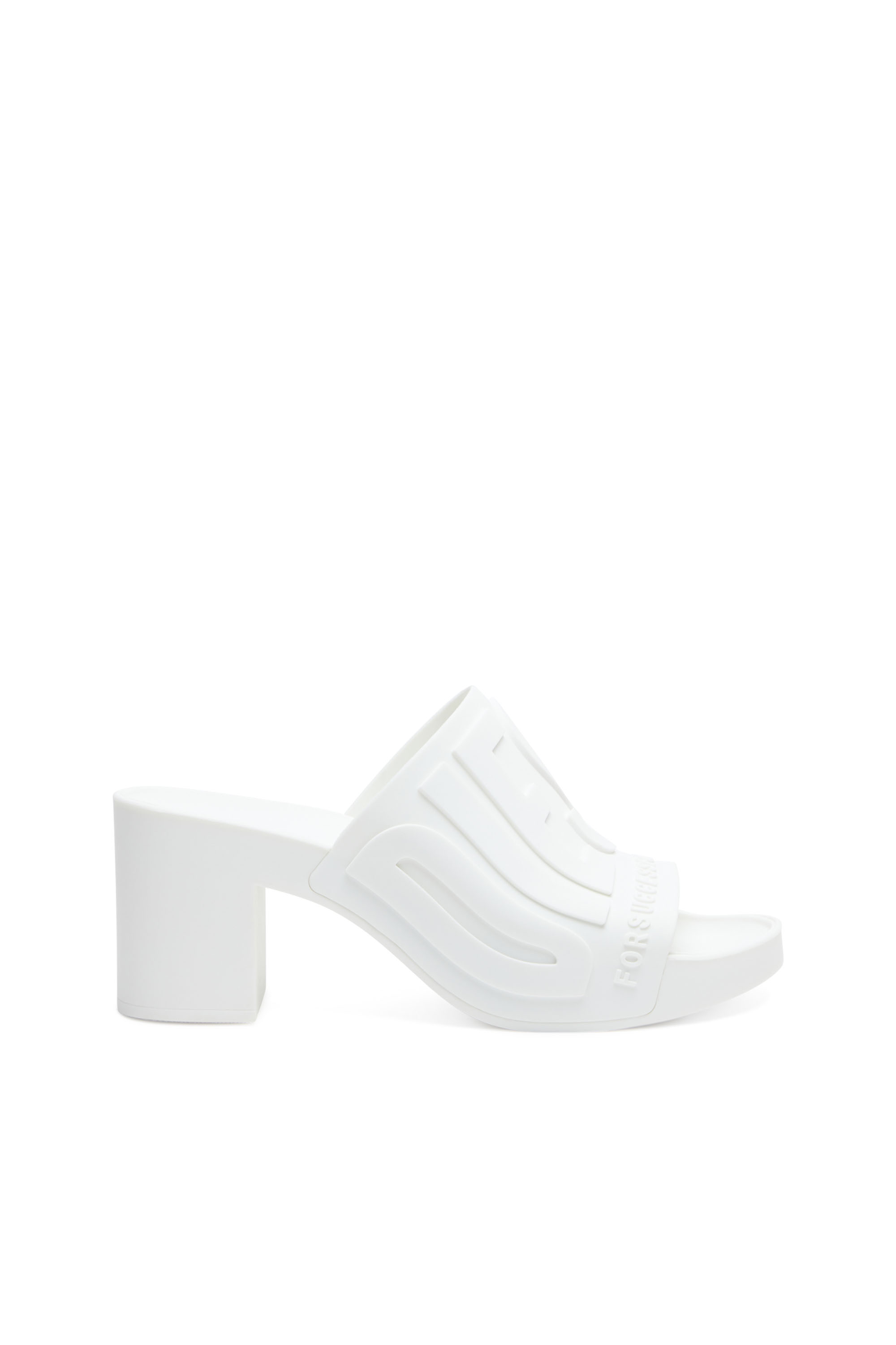 Diesel - SA-PAMELA H, Woman Sa-Pamela-Heeled rubber pool slides in White - Image 1