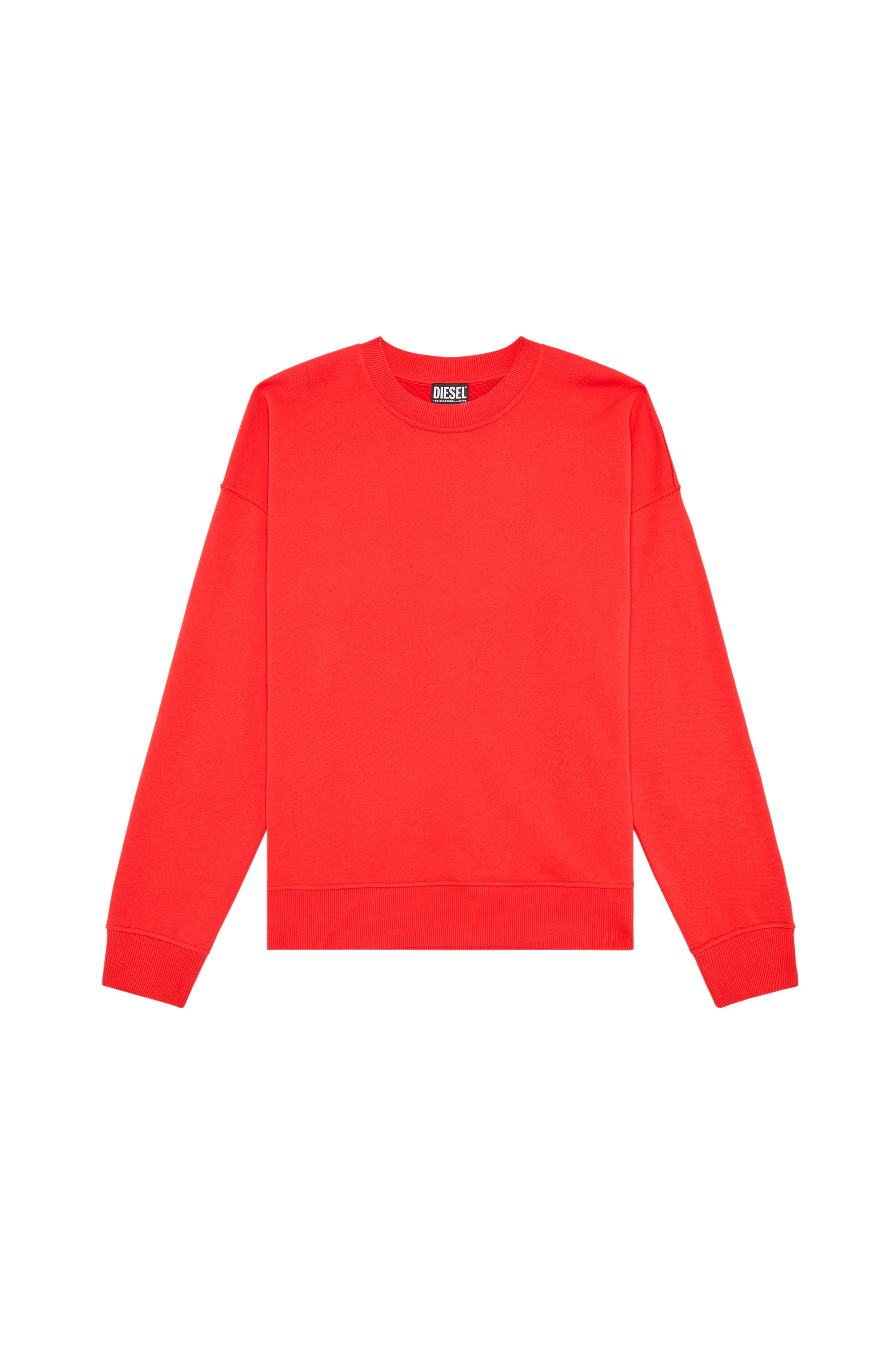 Diesel - S-ROB-MEGOVAL, Man Sweatshirt with back maxi D logo in Red - Image 5