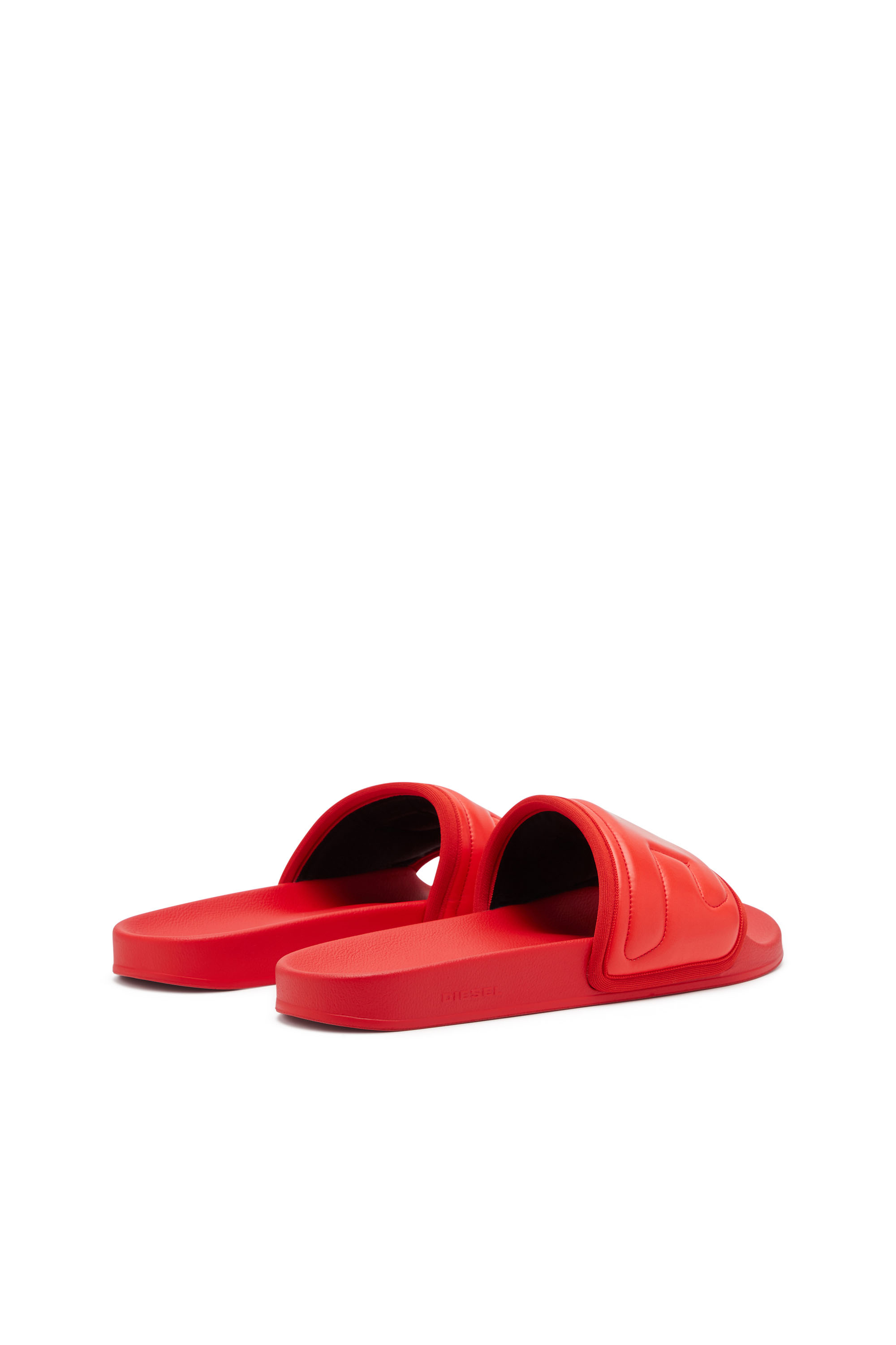 Diesel - SA-MAYEMI PUF X, Unisex Sa-Mayemi Puf X - Pool slides with puffy D logo in Red - Image 3