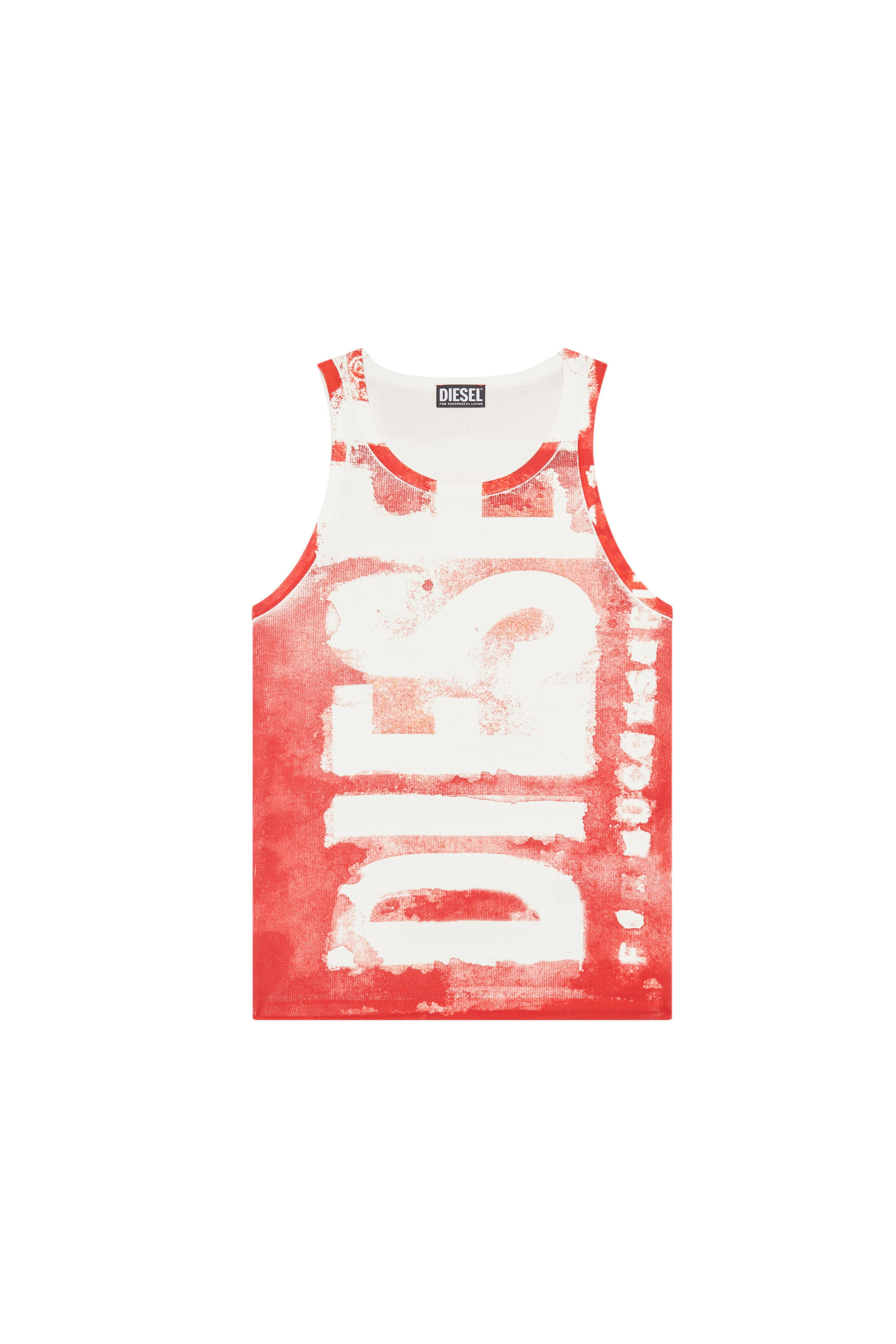 Diesel - T-LIFT-G1, Man Tank top with bleeding logo in Red - Image 5