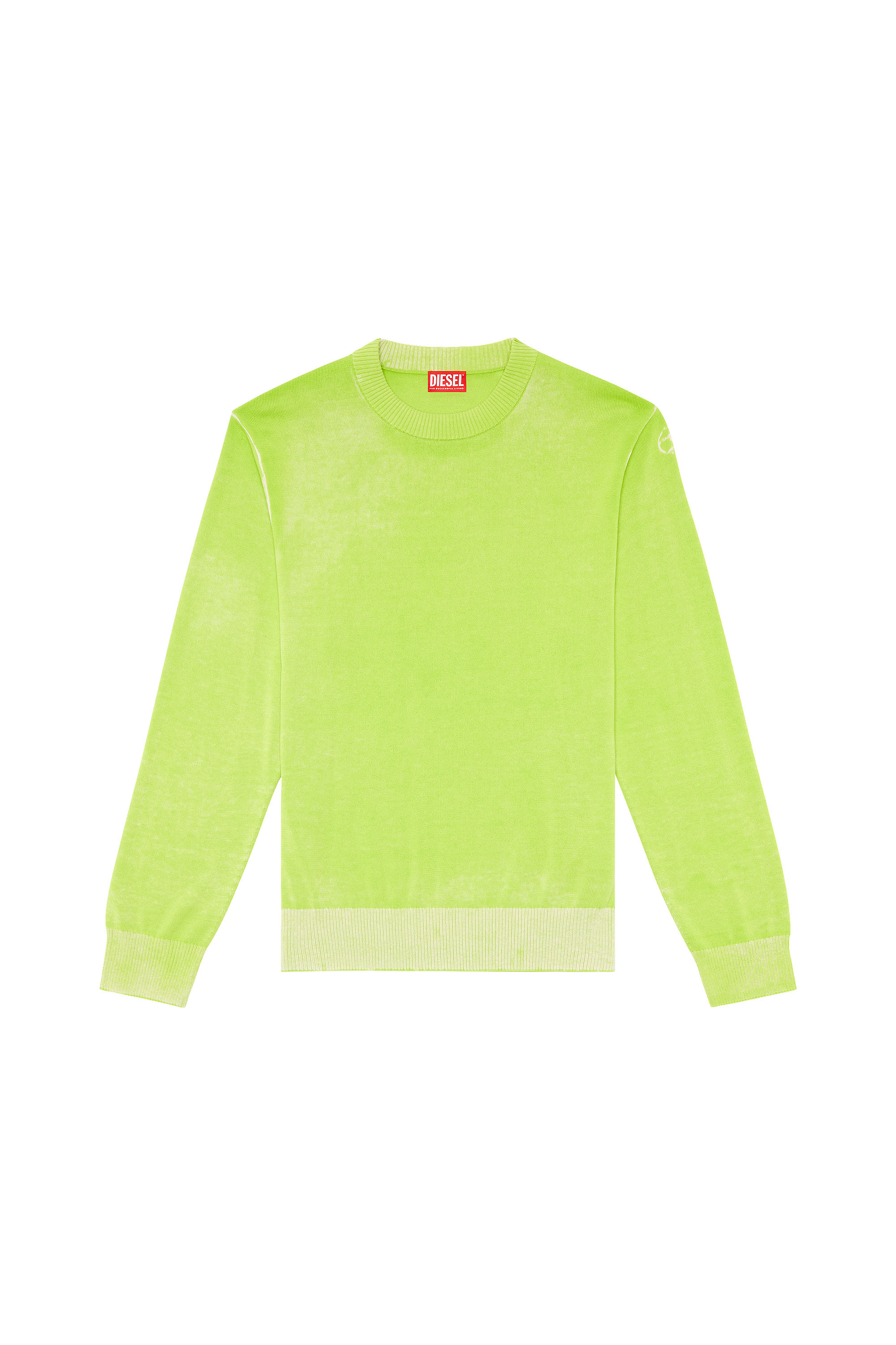 Diesel - K-LARENCE-B, Man Reverse-print cotton jumper in Green - Image 6