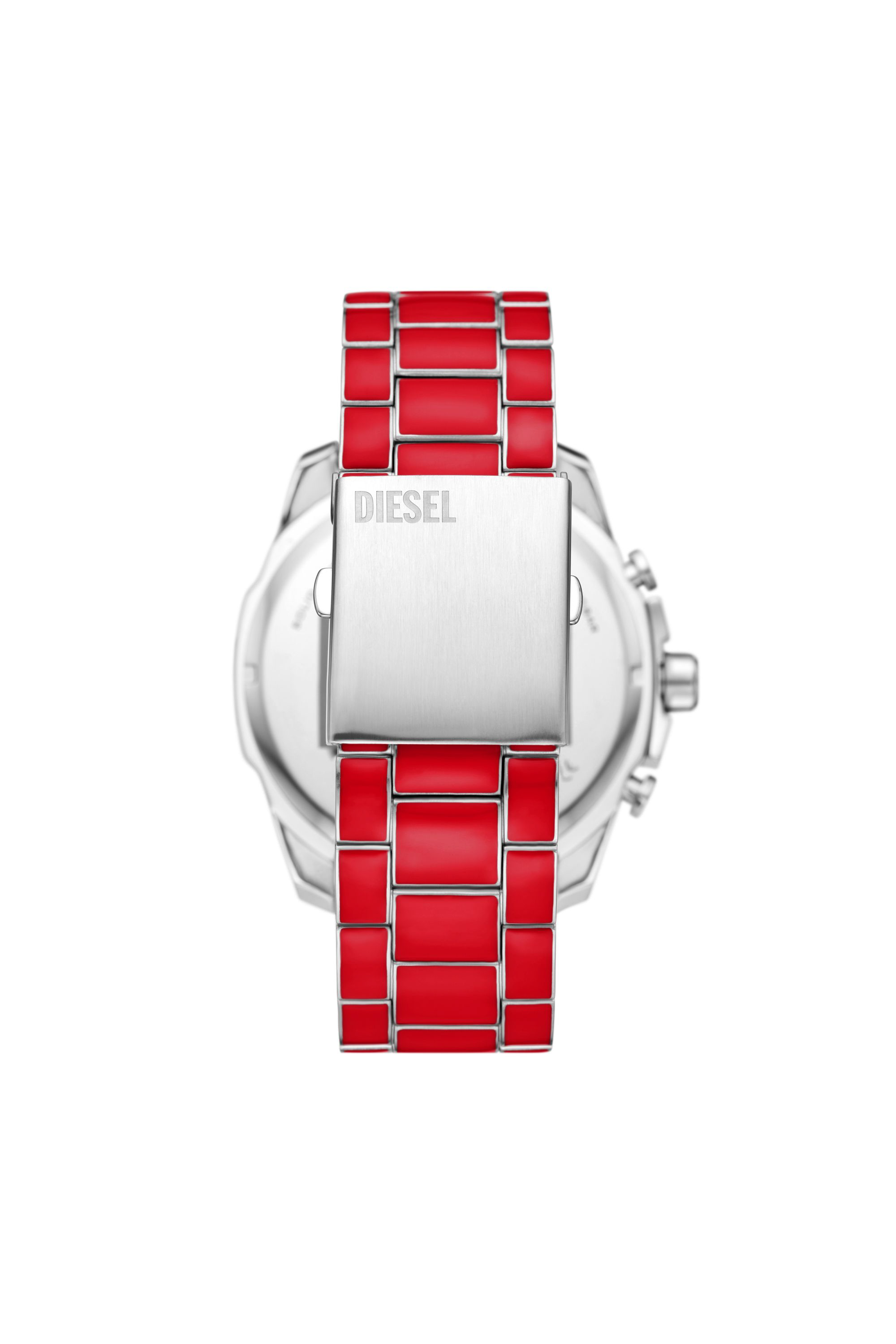 Diesel - DZ4638, Man Mega Chief red enamel and stainless steel watch in Red - Image 2