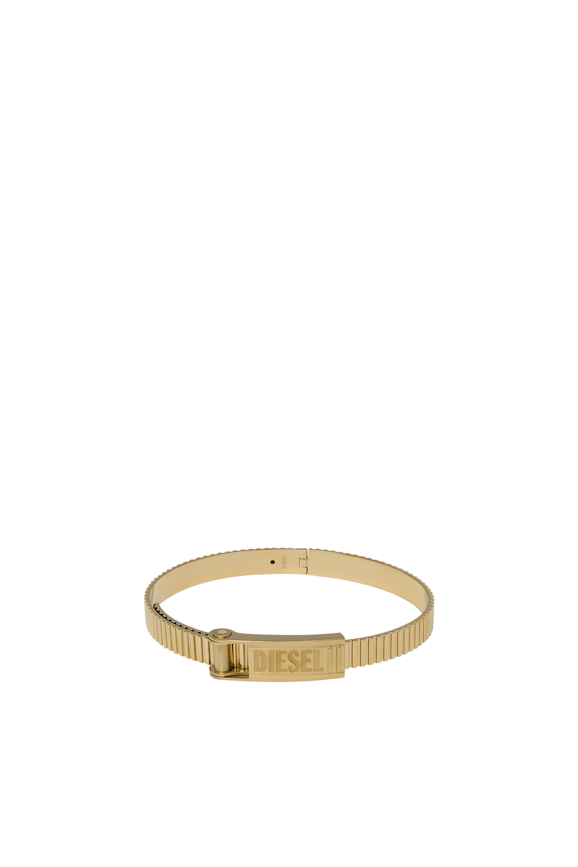 Diesel - DX1357, Unisex Gold stainless steel stack bracelet in Oro - Image 1