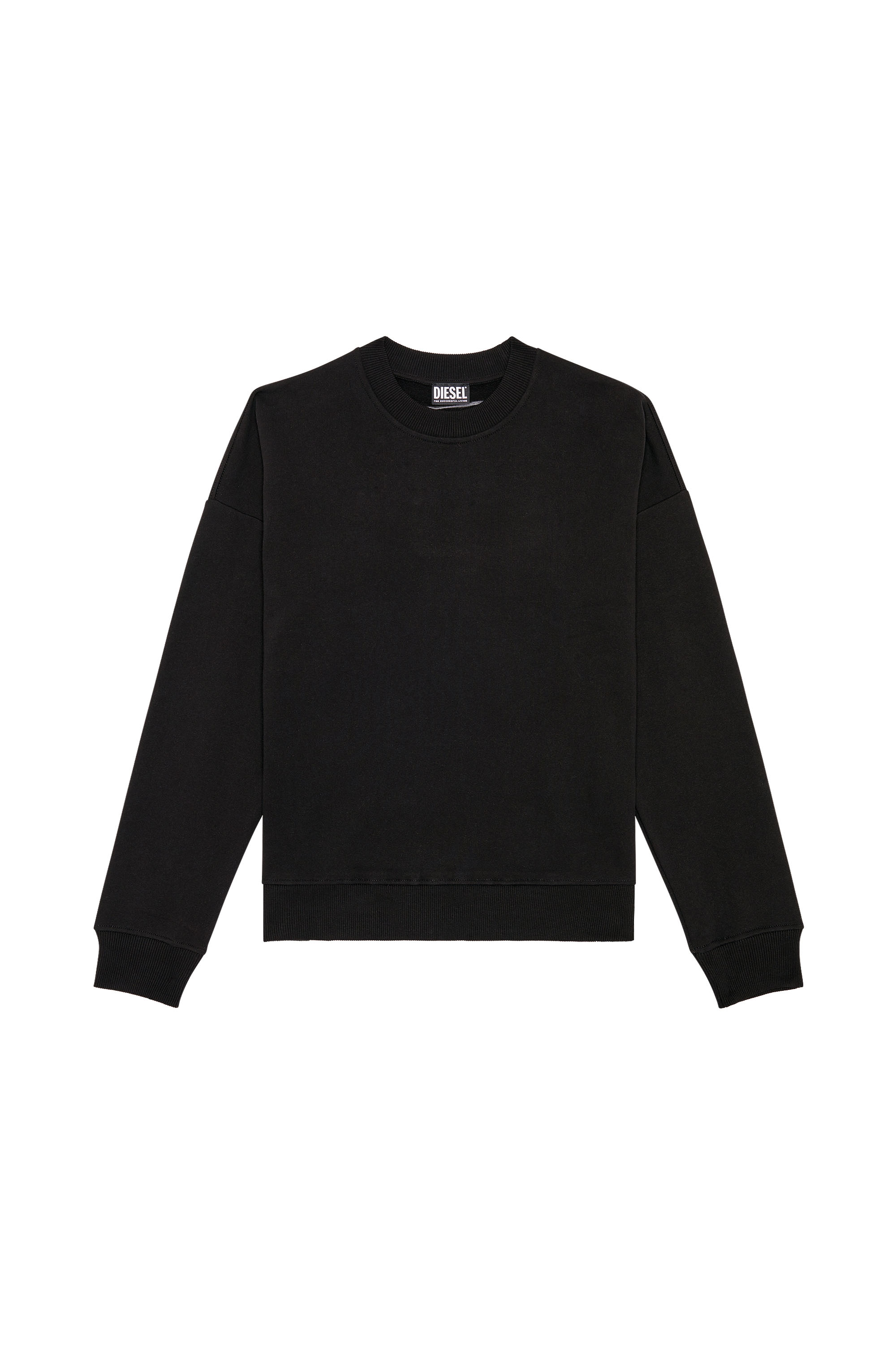 Diesel - S-ROB-MEGOVAL, Man Sweatshirt with back maxi D logo in Black - Image 5