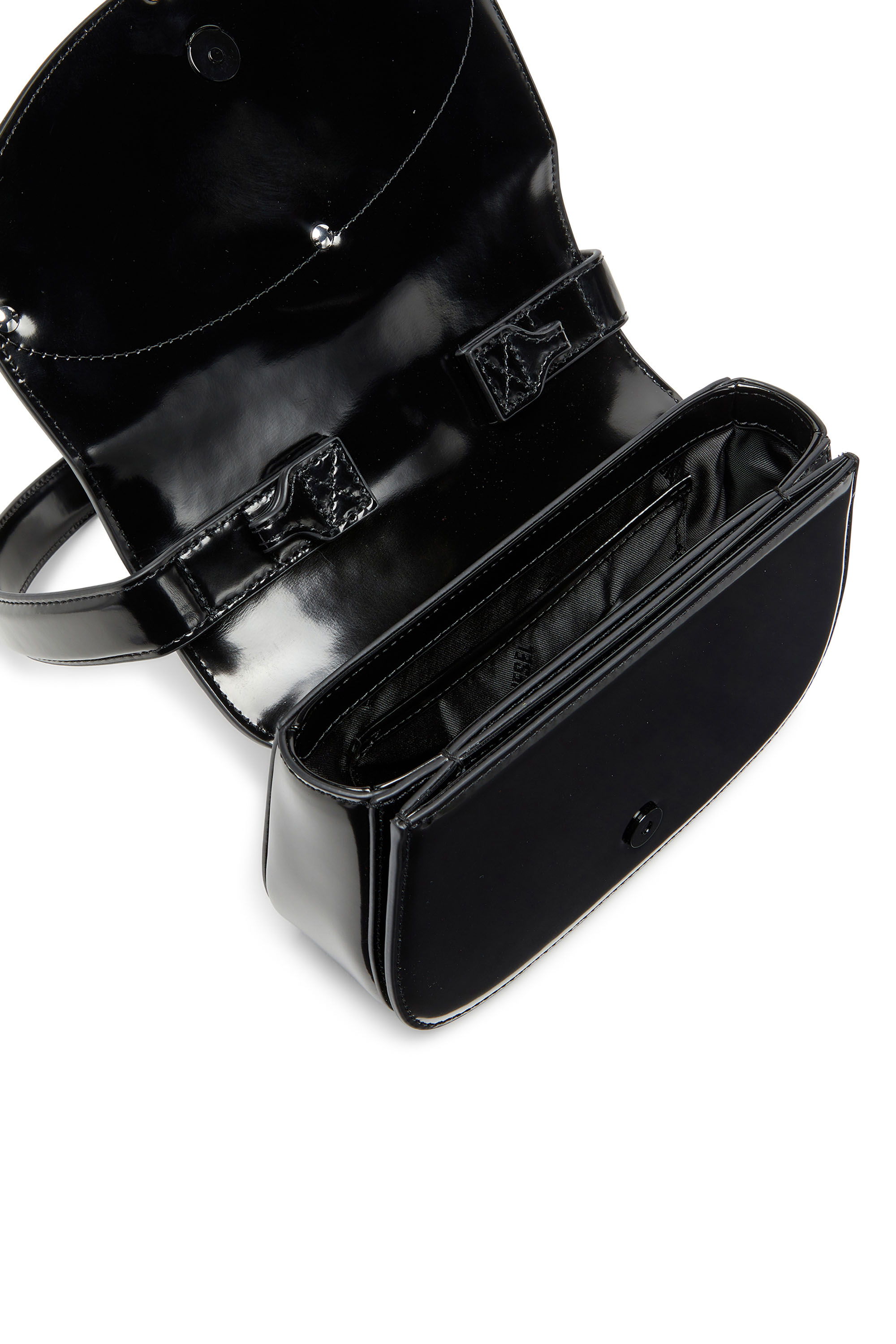 Diesel - 1DR, Woman 1DR-Iconic shoulder bag in mirrored leather in Black - Image 4