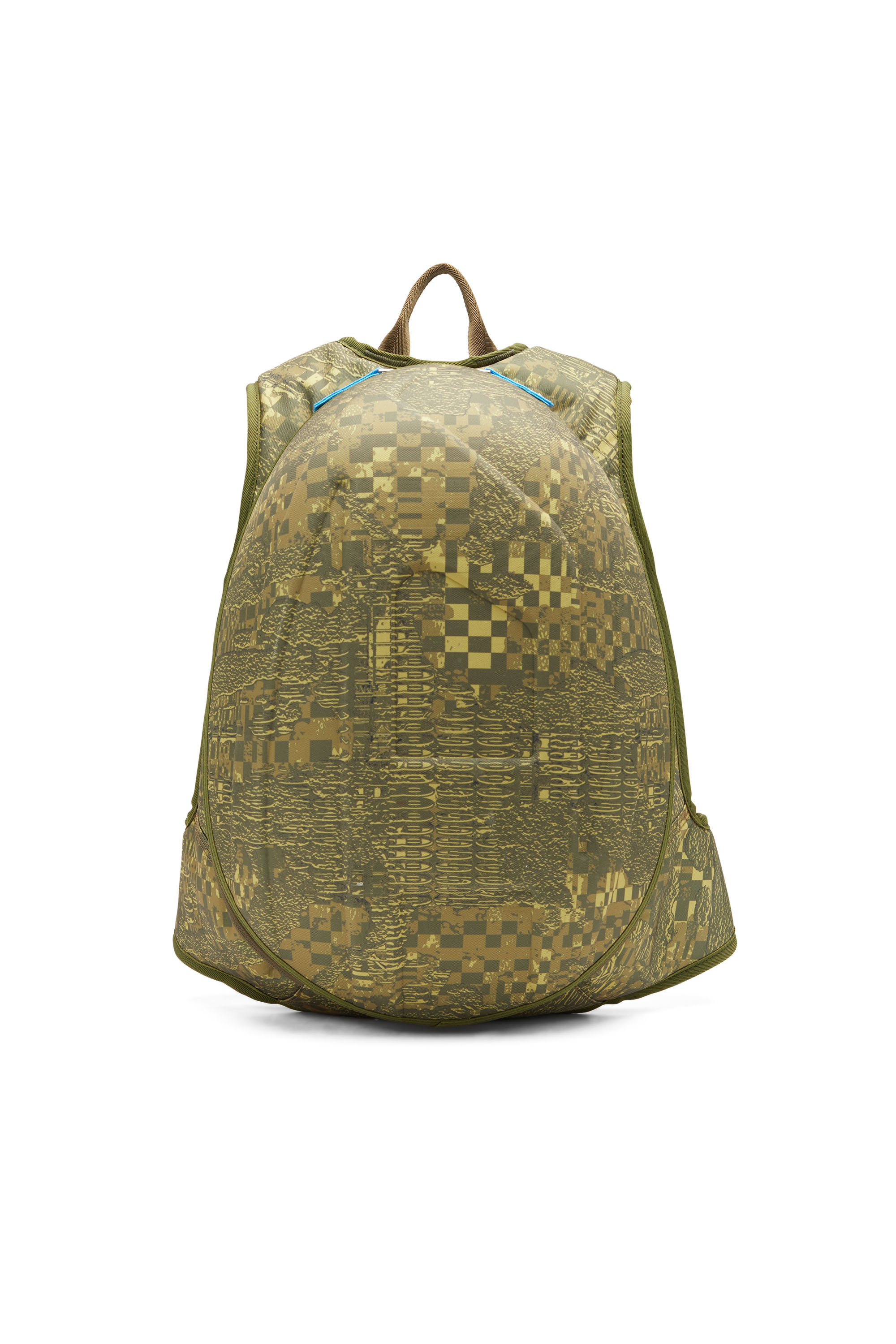 Diesel - 1DR-POD BACKPACK, Man 1DR-Pod Backpack - Hard shell backpack with camo print in Green - Image 1