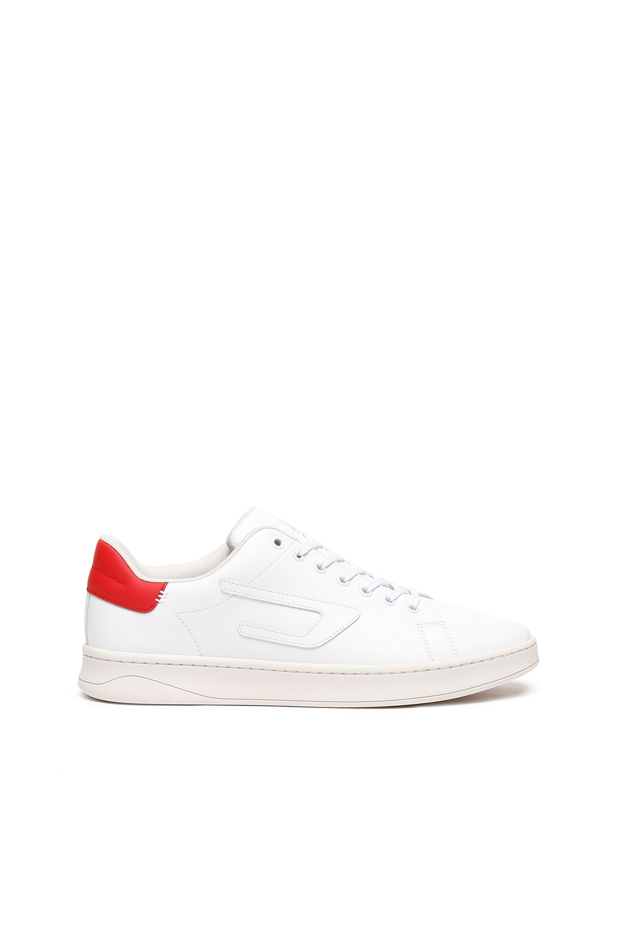 Diesel - S-ATHENE LOW, Man S-Athene Low-Low-top leather sneakers with D patch in Multicolor - Image 1