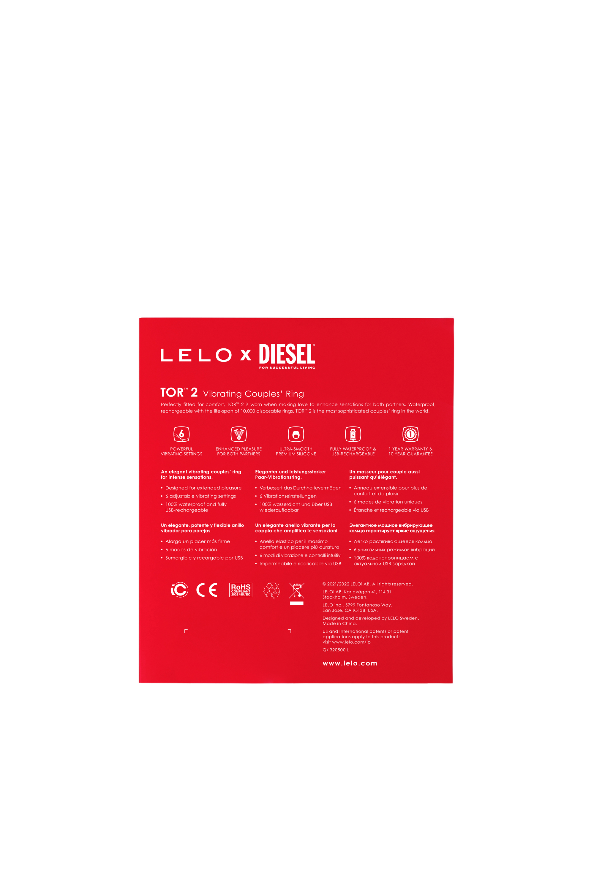 Diesel - 8694 TOR 2 X DIESEL, Hombre Anillo vibrador in Rojo - Image 5