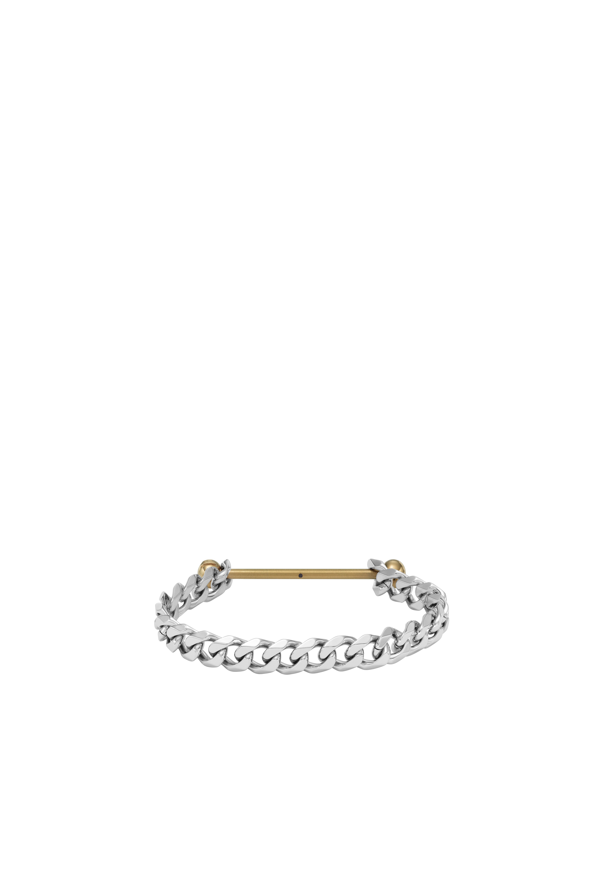 Diesel - DX1410, Unisex Two-Tone Stainless Steel Chain Bracelet in Silver - Image 2