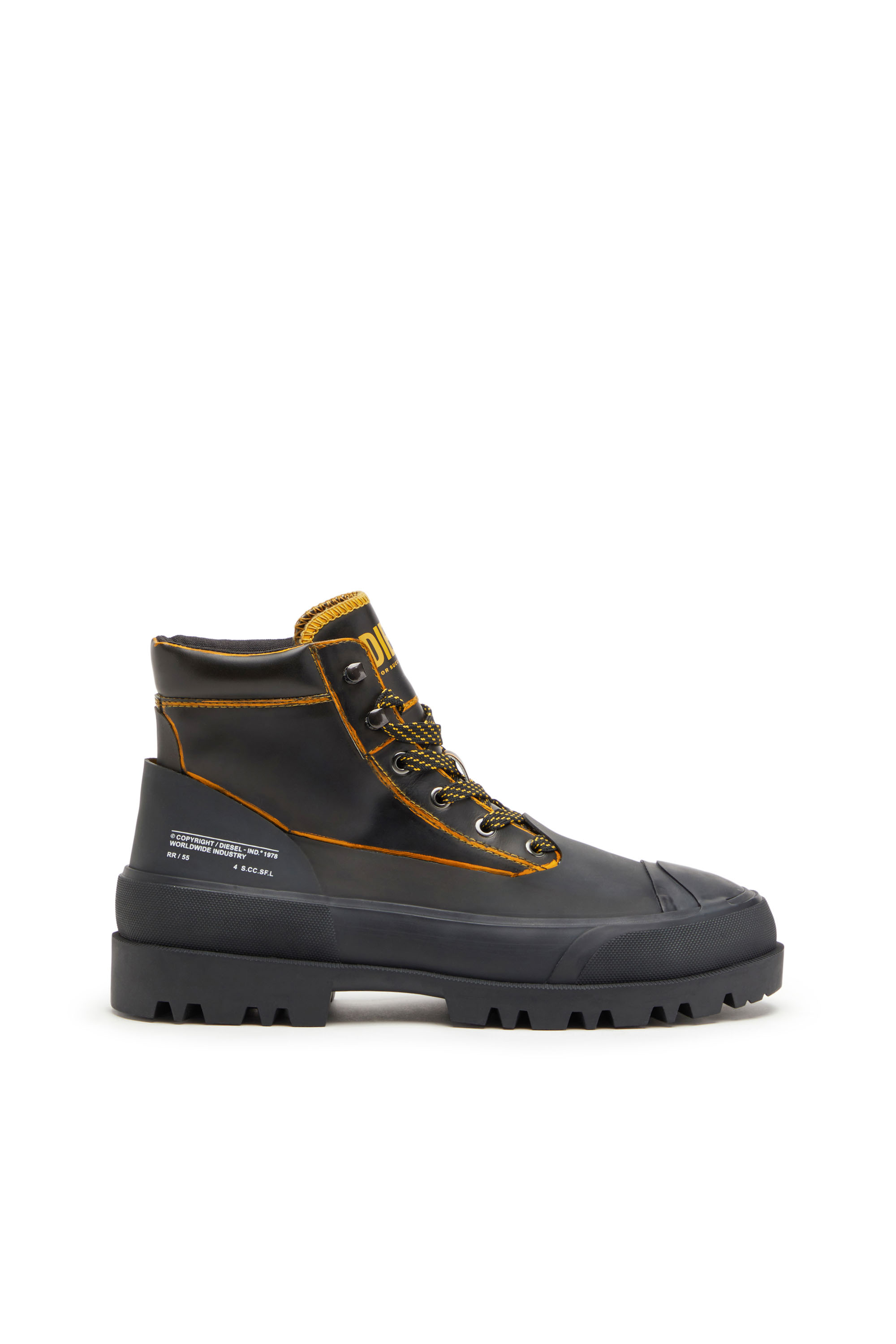 Diesel - D-HIKO BT X, Man D-Hiko BT X - Combat boot in leather and rubber in Multicolor - Image 1