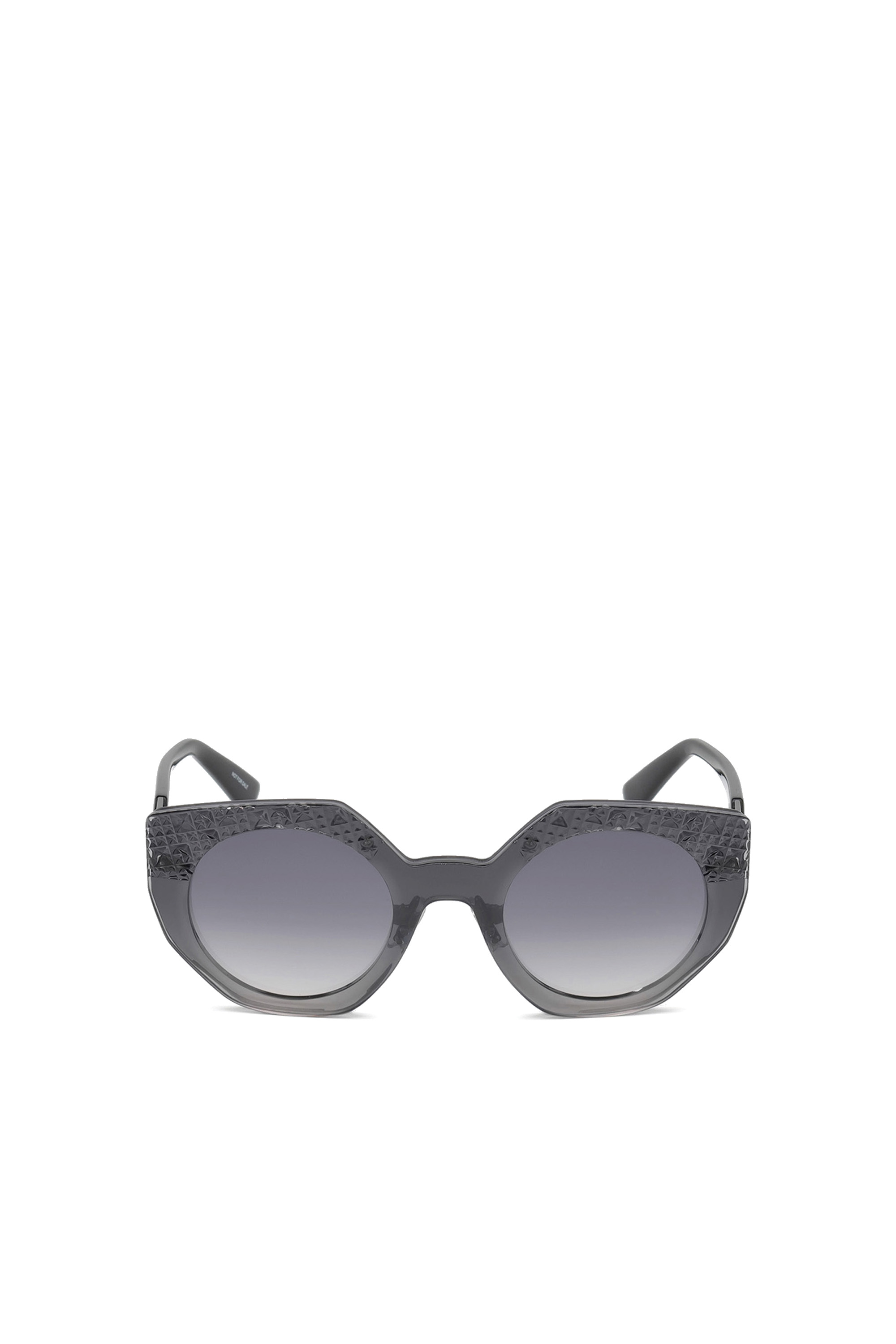 Diesel - DL0258, Woman Geometric shape eyewear in Grey - Image 1