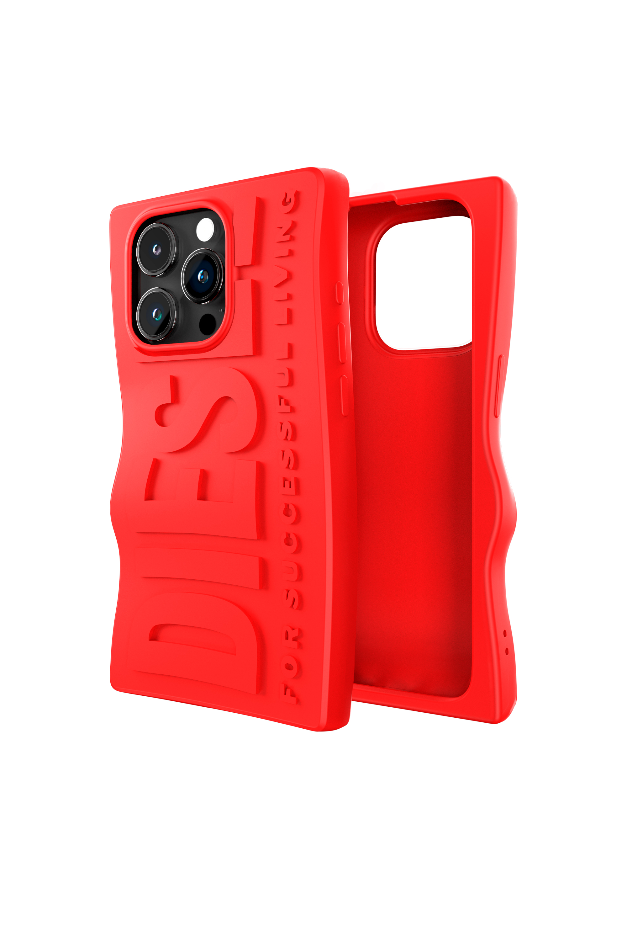 Diesel - 54117 MOULDED CASE, Unisex Funda D By iP15 Pro in Rojo - Image 1