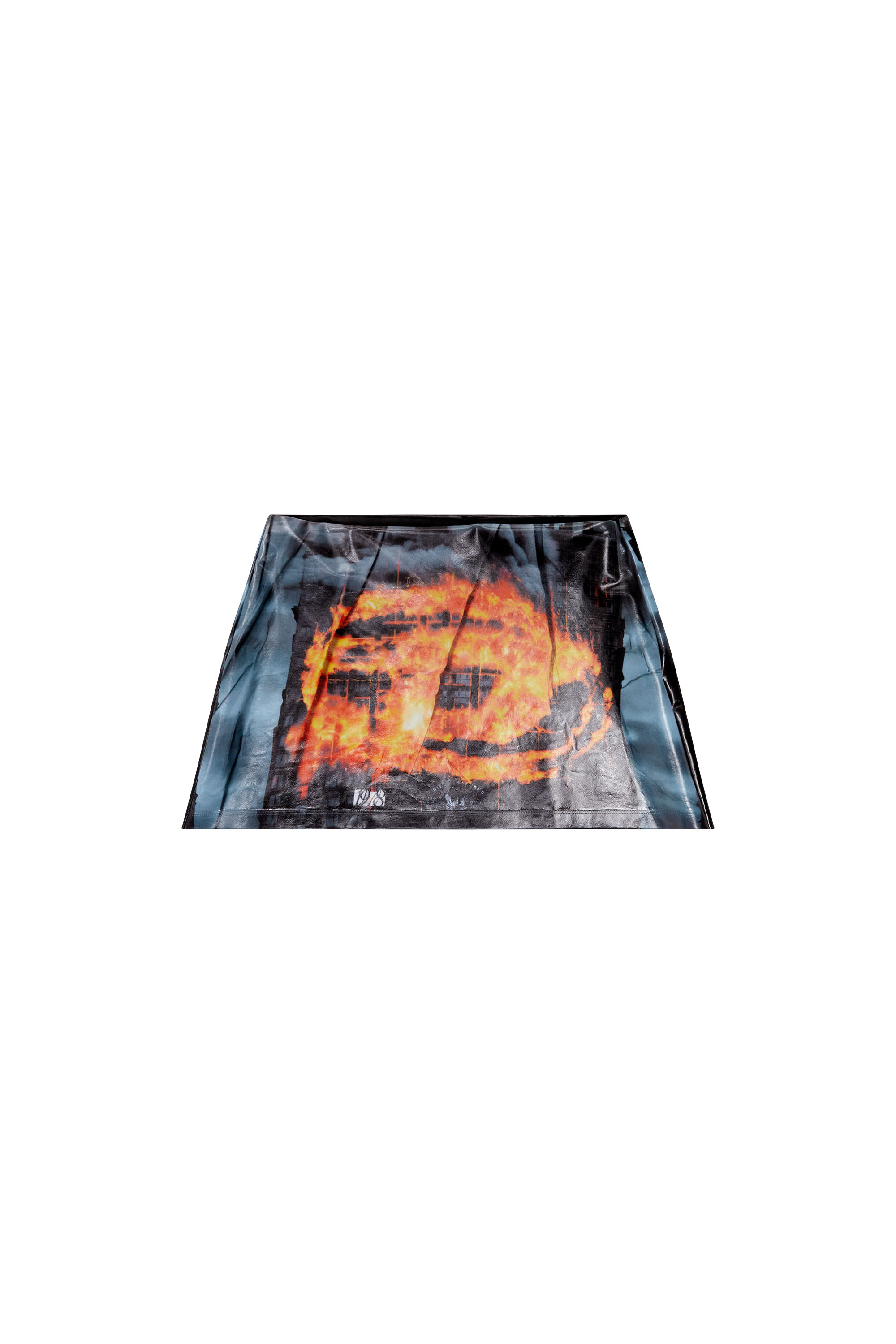 Diesel - O-HUNT, Woman Short skirt with poster print in Multicolor - Image 5