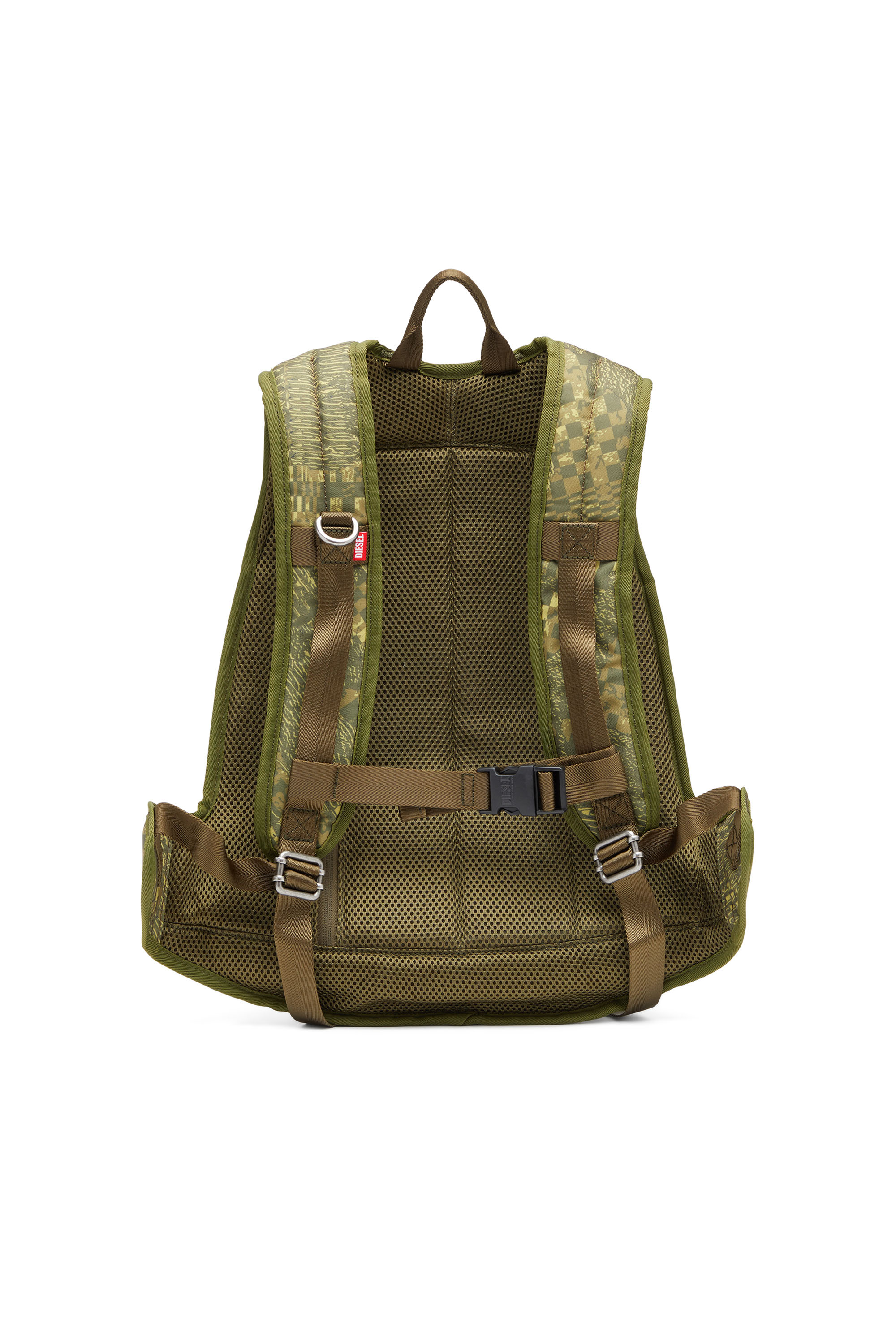 Diesel - 1DR-POD BACKPACK, Man 1DR-Pod Backpack - Hard shell backpack with camo print in Green - Image 2