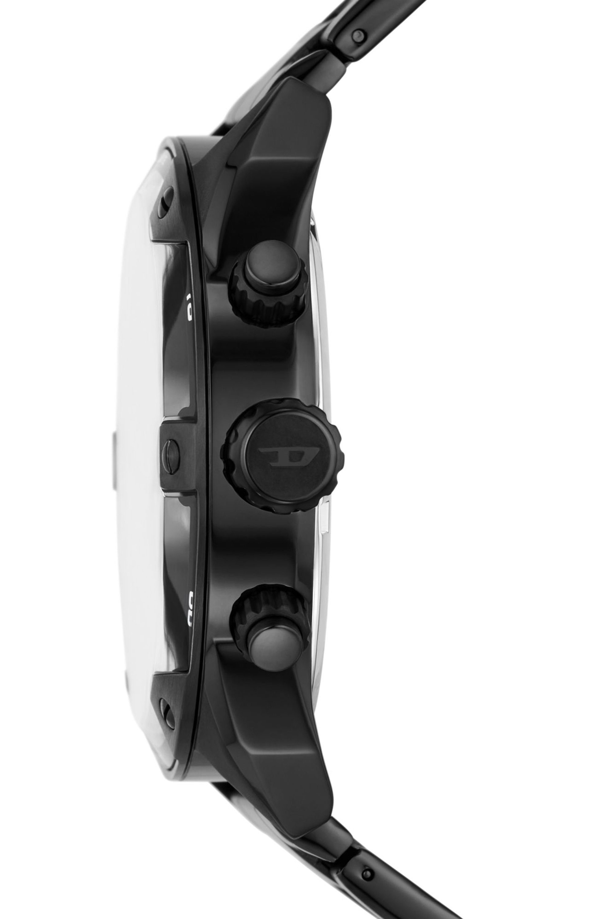 Diesel - DZ4644, Man Spiked chronograph black stainless steel watch in Black - Image 3