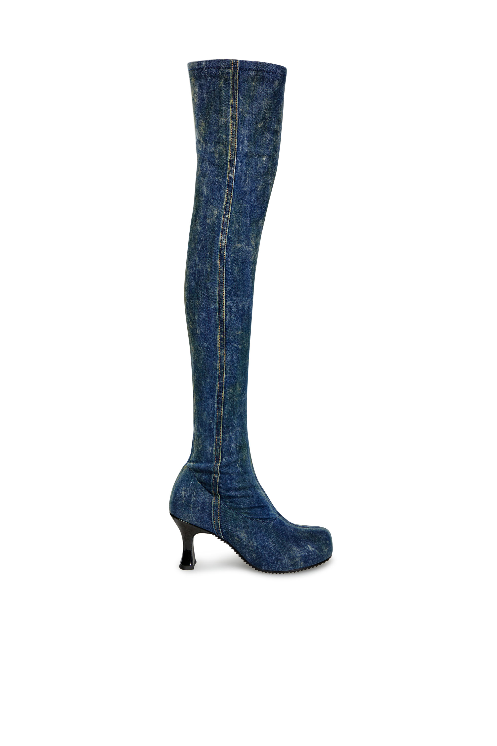 Diesel - D-WOODSTOCK TBT, Mujer D-Woodstock-Botas por encima de la rodilla en denim in Azul marino - Image 1