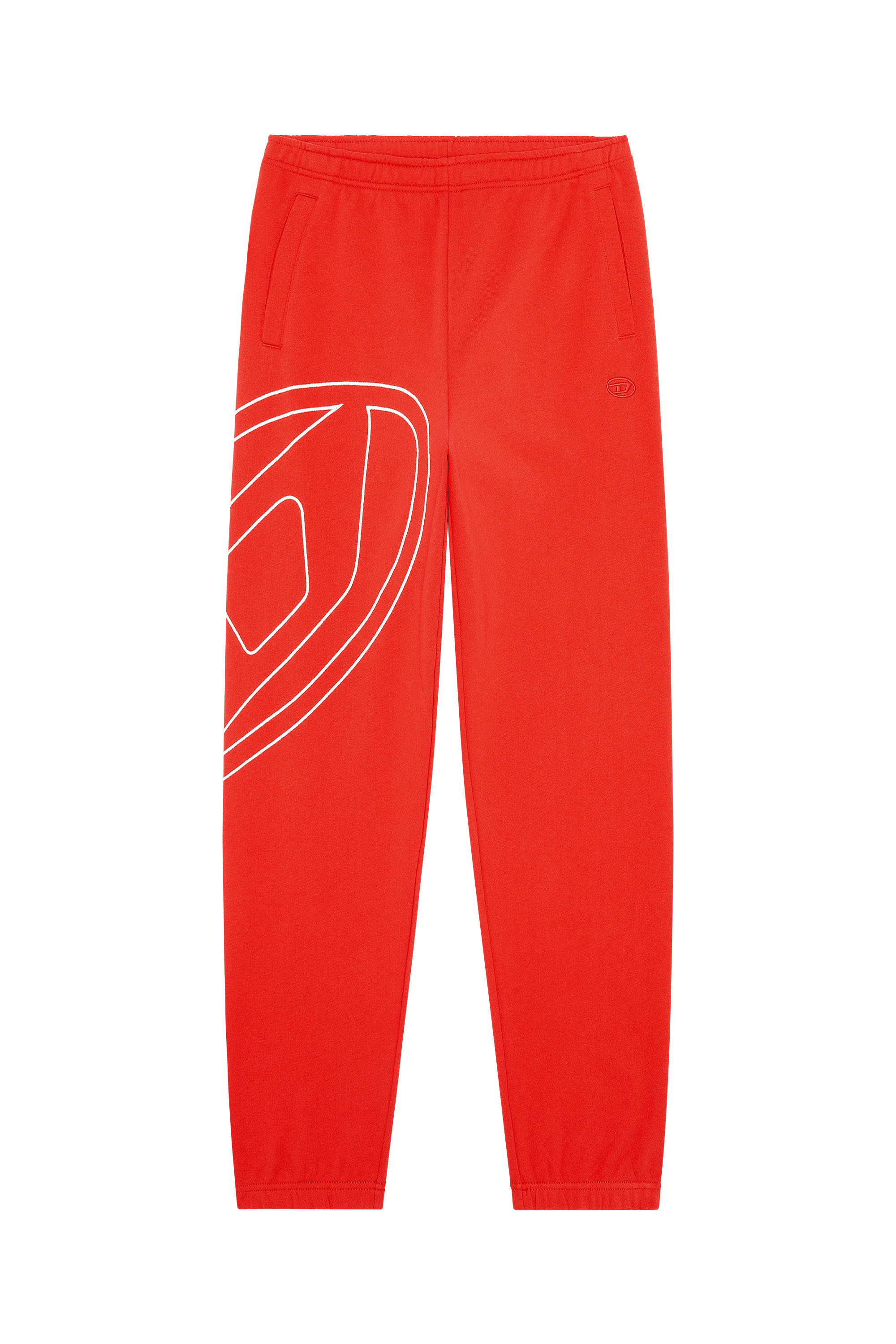 Diesel - P-MARKY-MEGOVAL-D, Man Track pants with mega oval D in Red - Image 4
