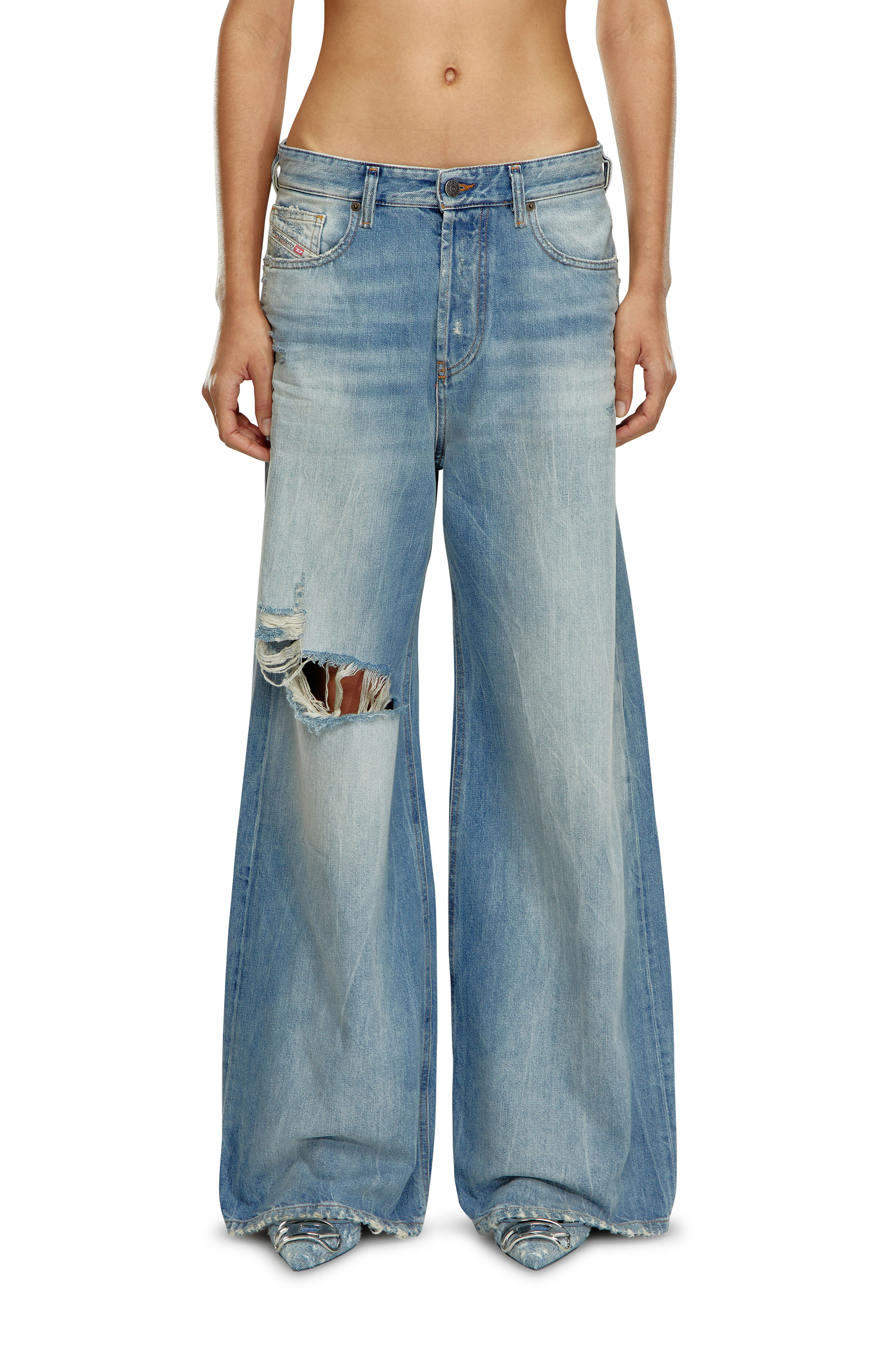 Diesel - Straight Jeans 1996 D-Sire 09H58, Mujer Straight Jeans - 1996 D-Sire in Azul marino - Image 2