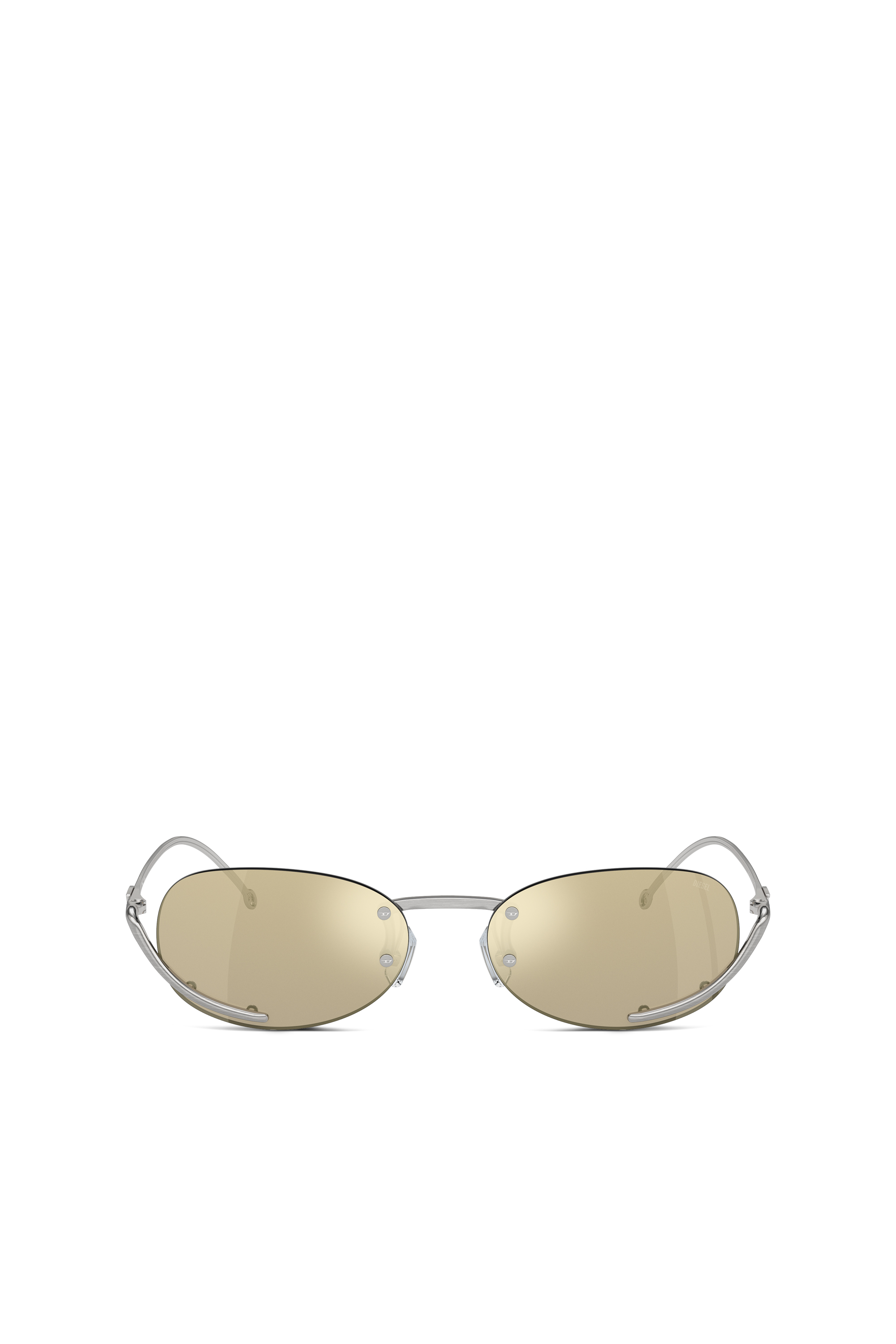 Diesel - 0DL1004, Unisex Oval sunglasses in Yellow - Image 2