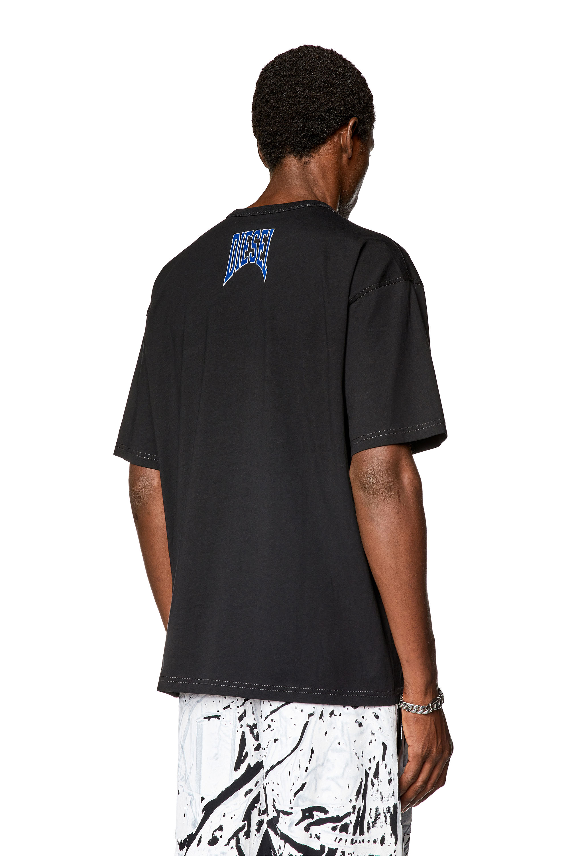 Diesel - T-BOXT-N9, Man Collegiate-logo T-shirt in organic cotton in Black - Image 2