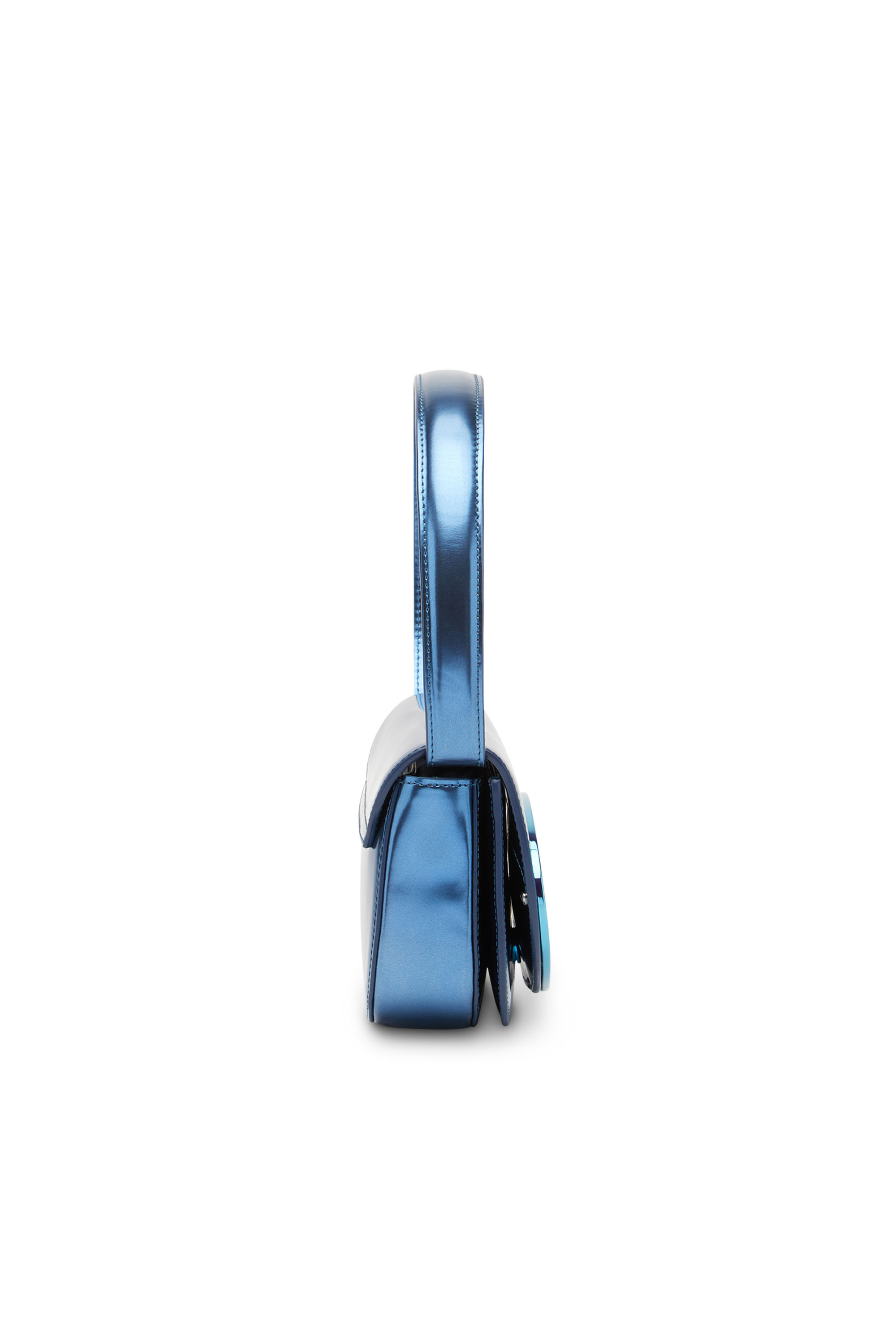 Diesel - 1DR, Mujer 1DR-Bolso icónico de hombro redondo de cuero espejado in Azul marino - Image 3