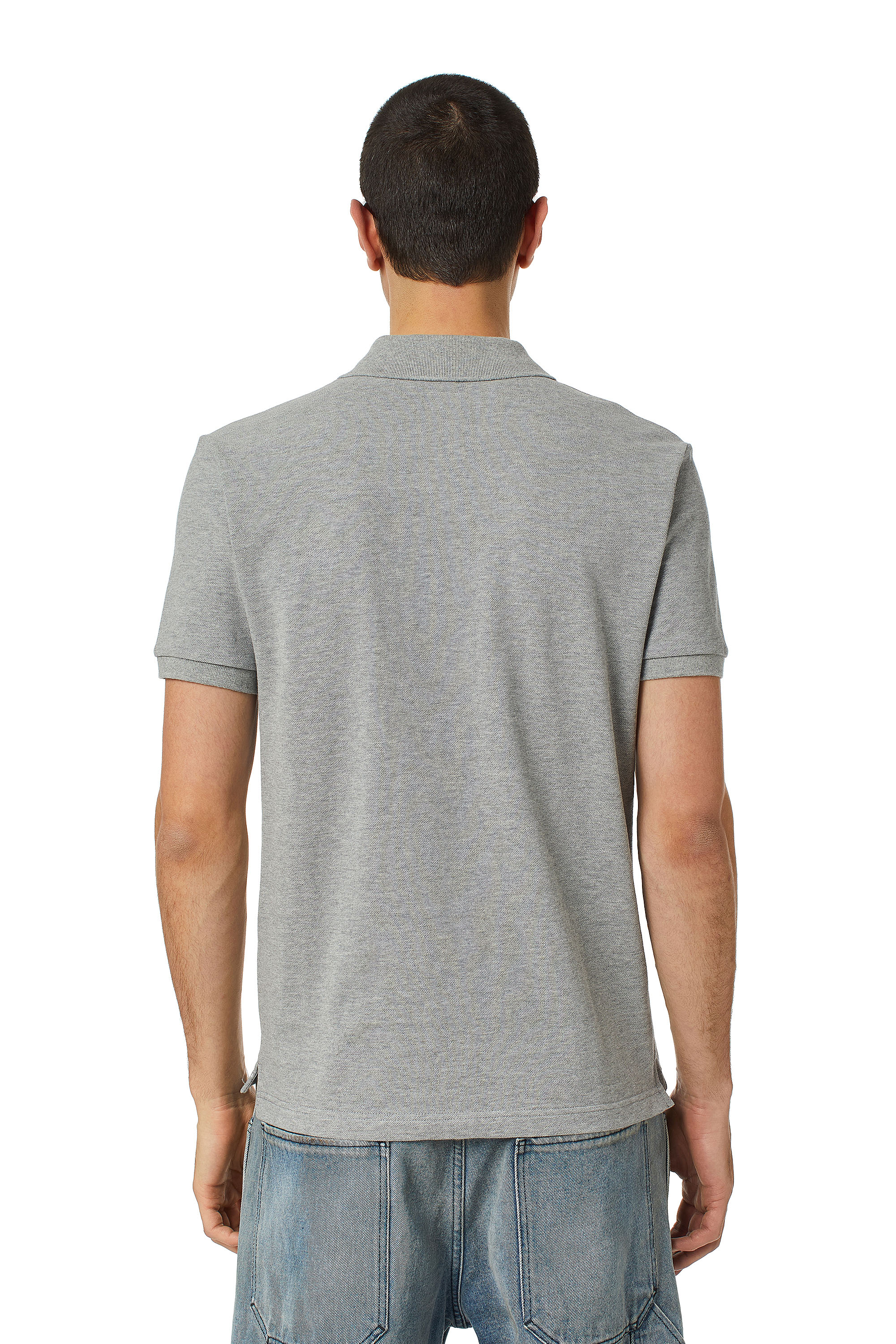 Diesel - T-SMITH-DIV, Man Polo shirt with 3D logo in Grey - Image 2