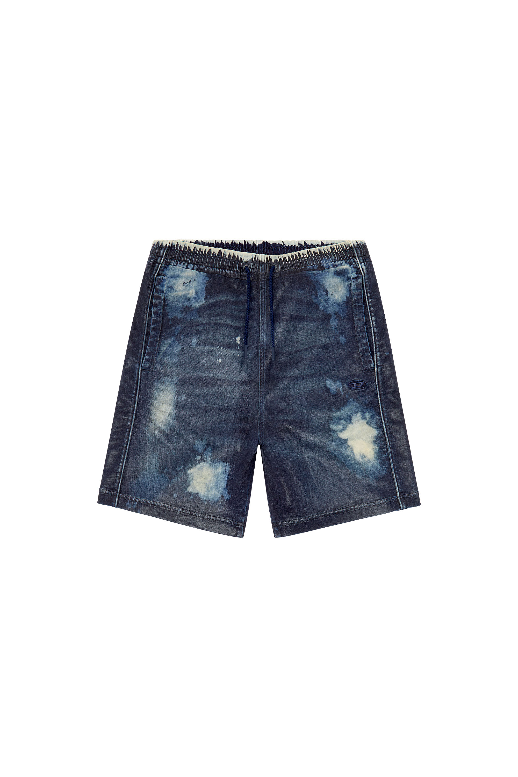Diesel - D-BOXY-S TRACK, Man Shorts in coated Track Denim in Blue - Image 5