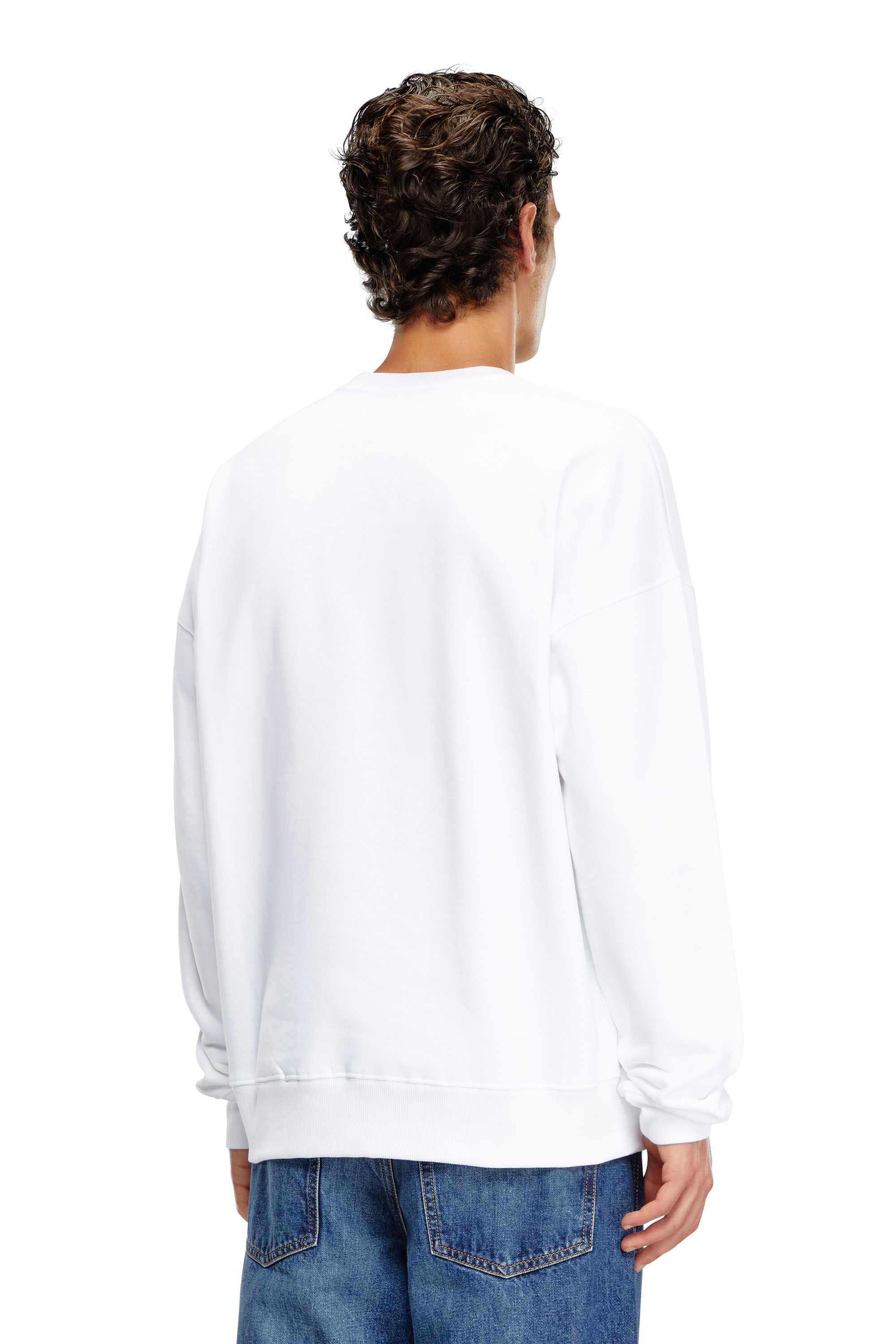 Diesel - S-ROB-DOVAL-PJ, Man Sweatshirt with logo patch in White - Image 3
