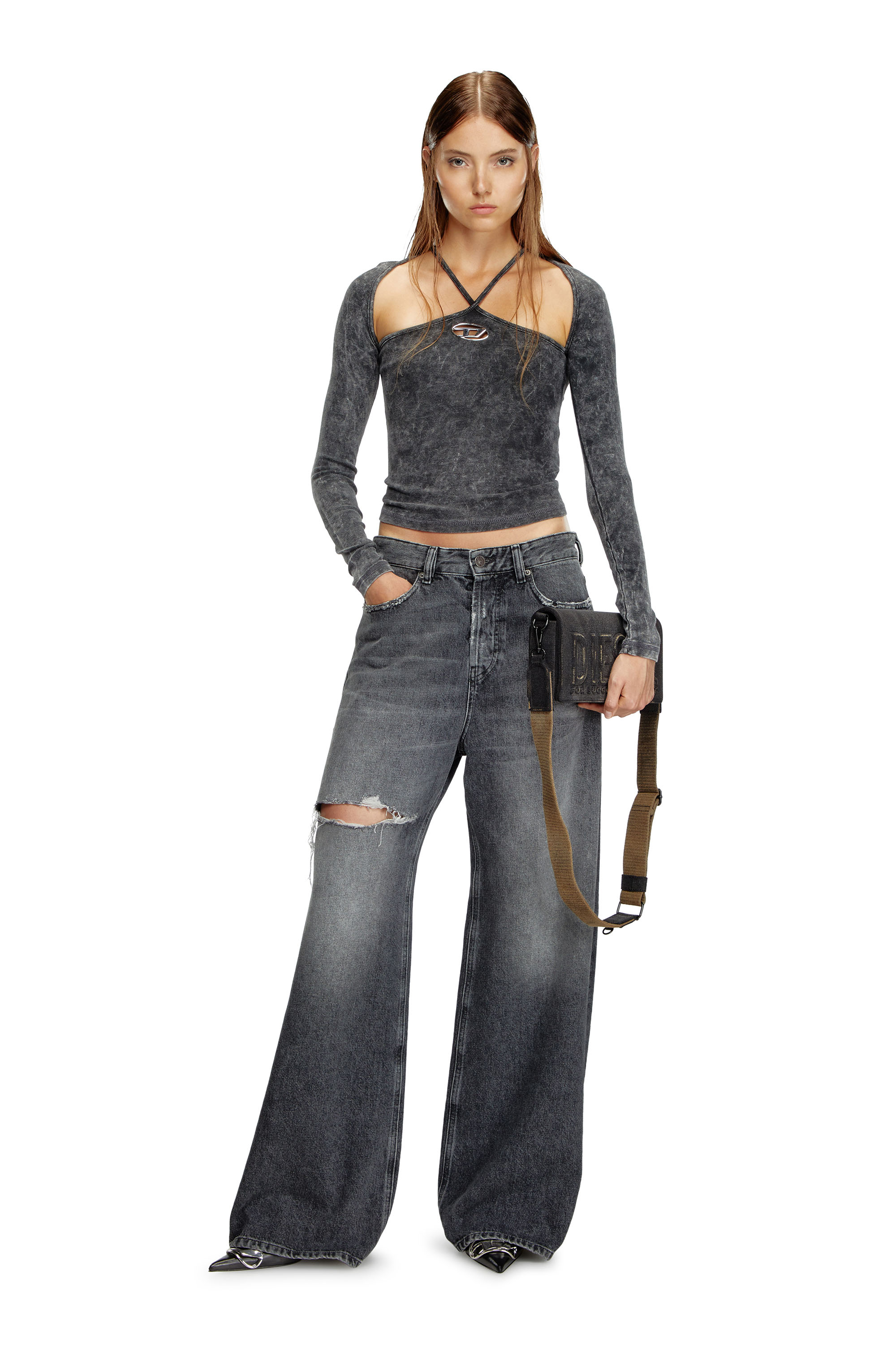 Diesel - Straight Jeans 1996 D-Sire 007X4, Mujer Straight Jeans - 1996 D-Sire in Negro - Image 1