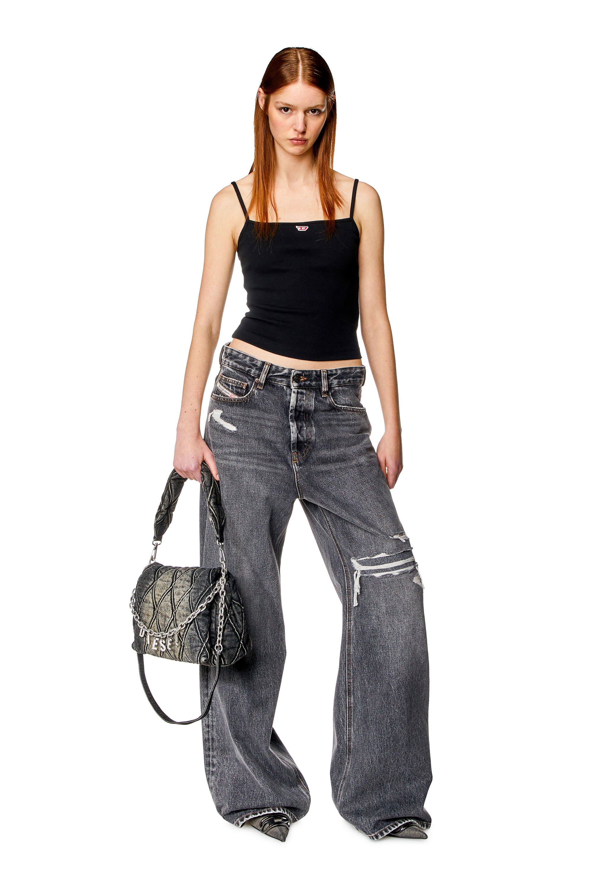Diesel - Straight Jeans 1996 D-Sire 007F6, Mujer Straight Jeans - 1996 D-Sire in Negro - Image 1