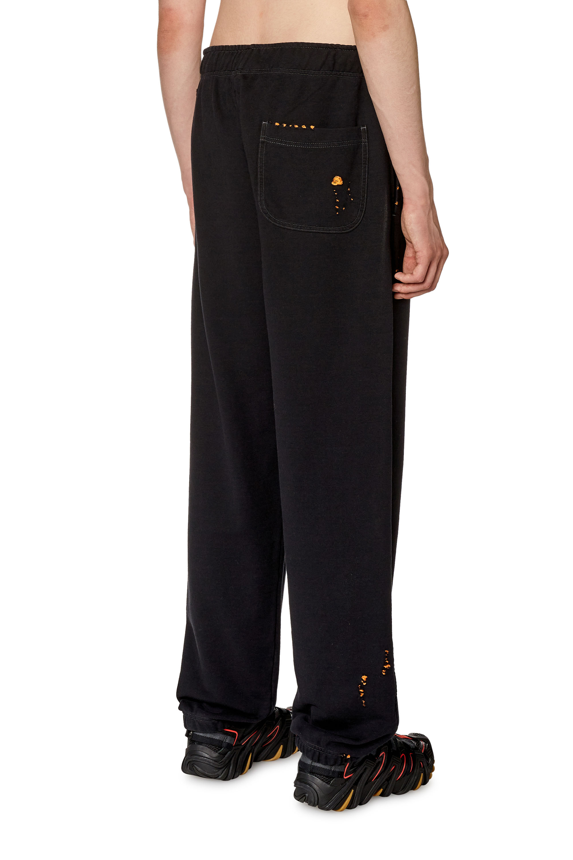 Diesel - P-MARKY-POCK, Man Track pants with destroyed detailing in Black - Image 3