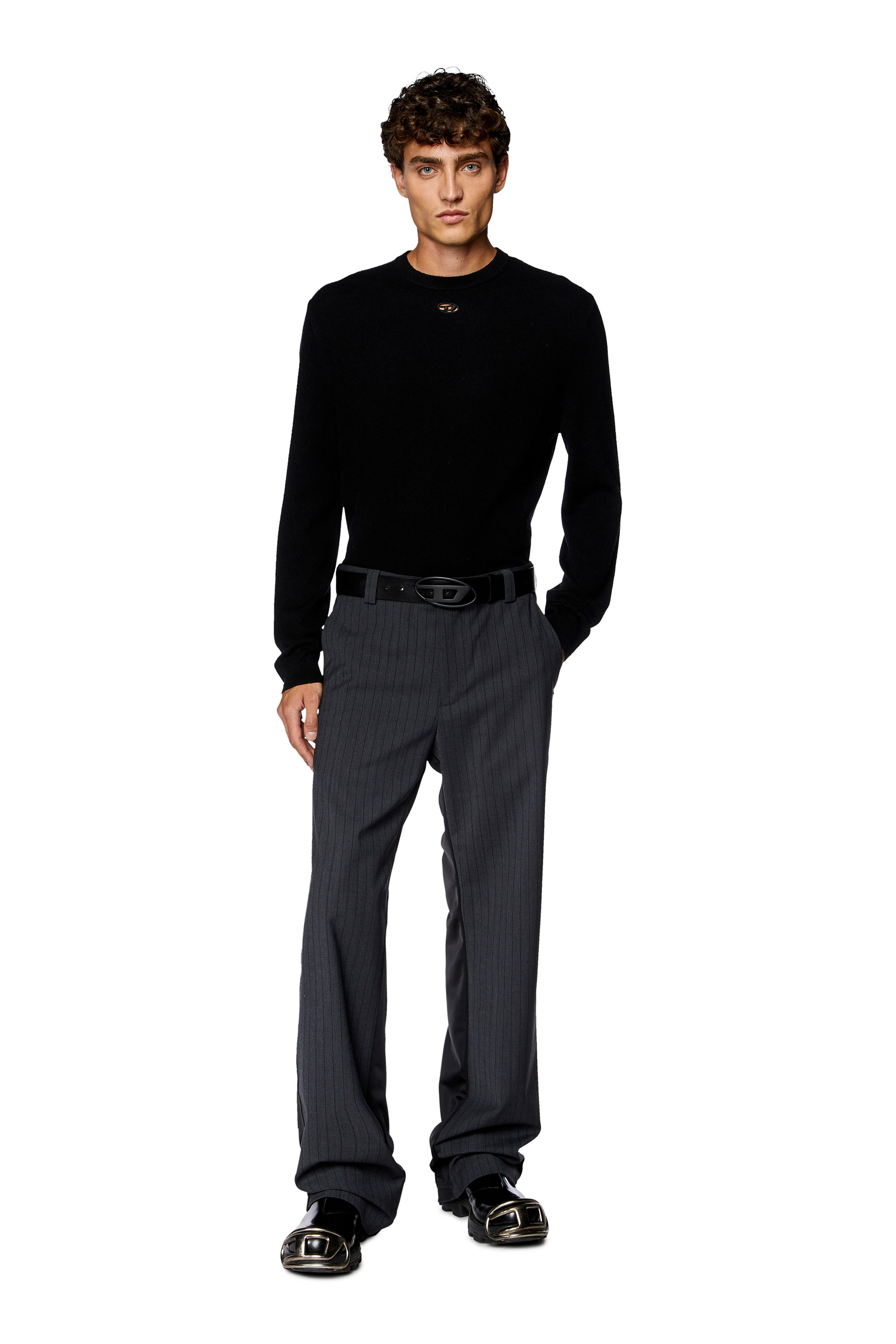 Diesel - K-VIERI, Man Wool and cashmere jumper in Black - Image 5
