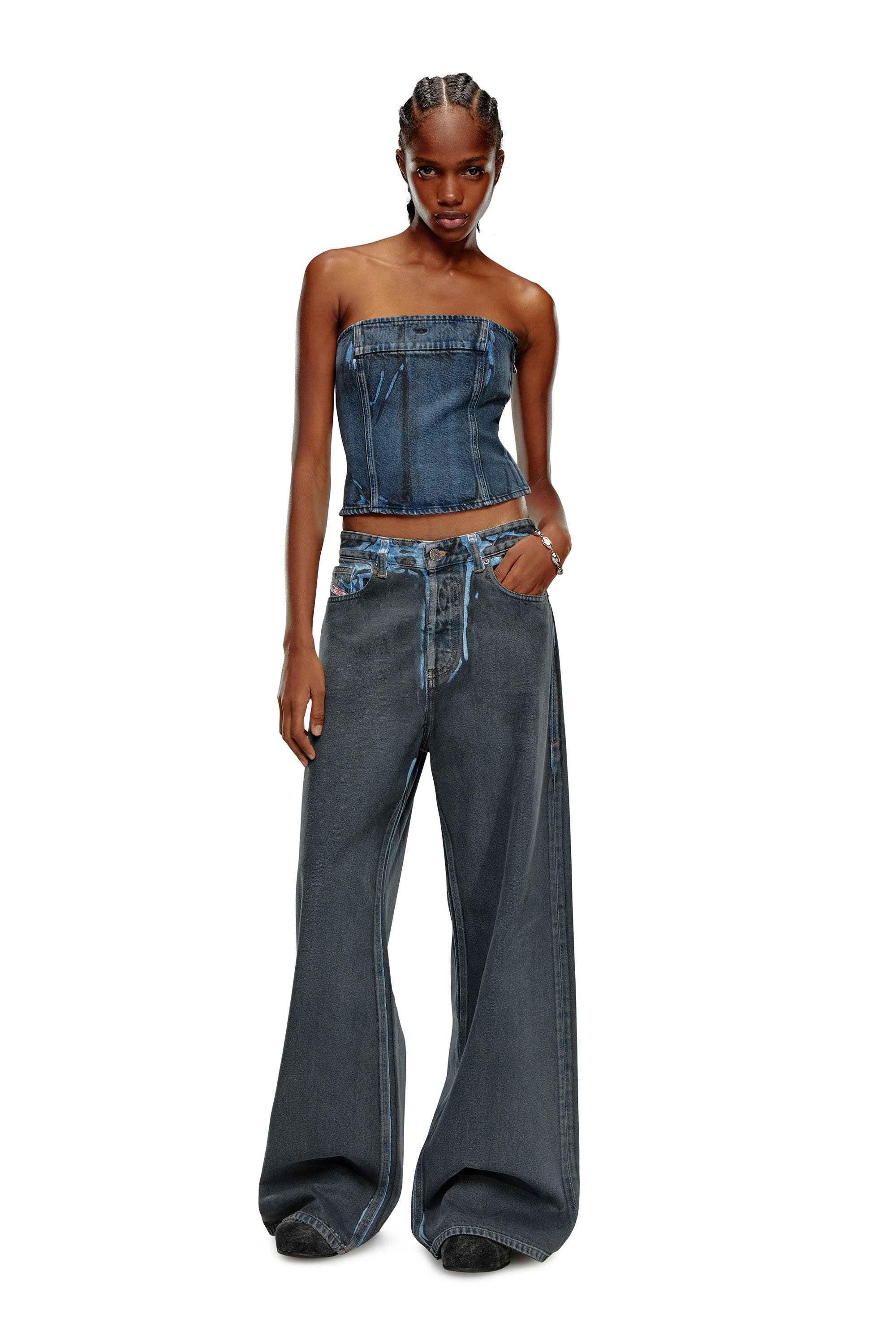 Diesel - Straight Jeans 1996 D-Sire 09I47, Mujer Straight Jeans - 1996 D-Sire in Negro - Image 1