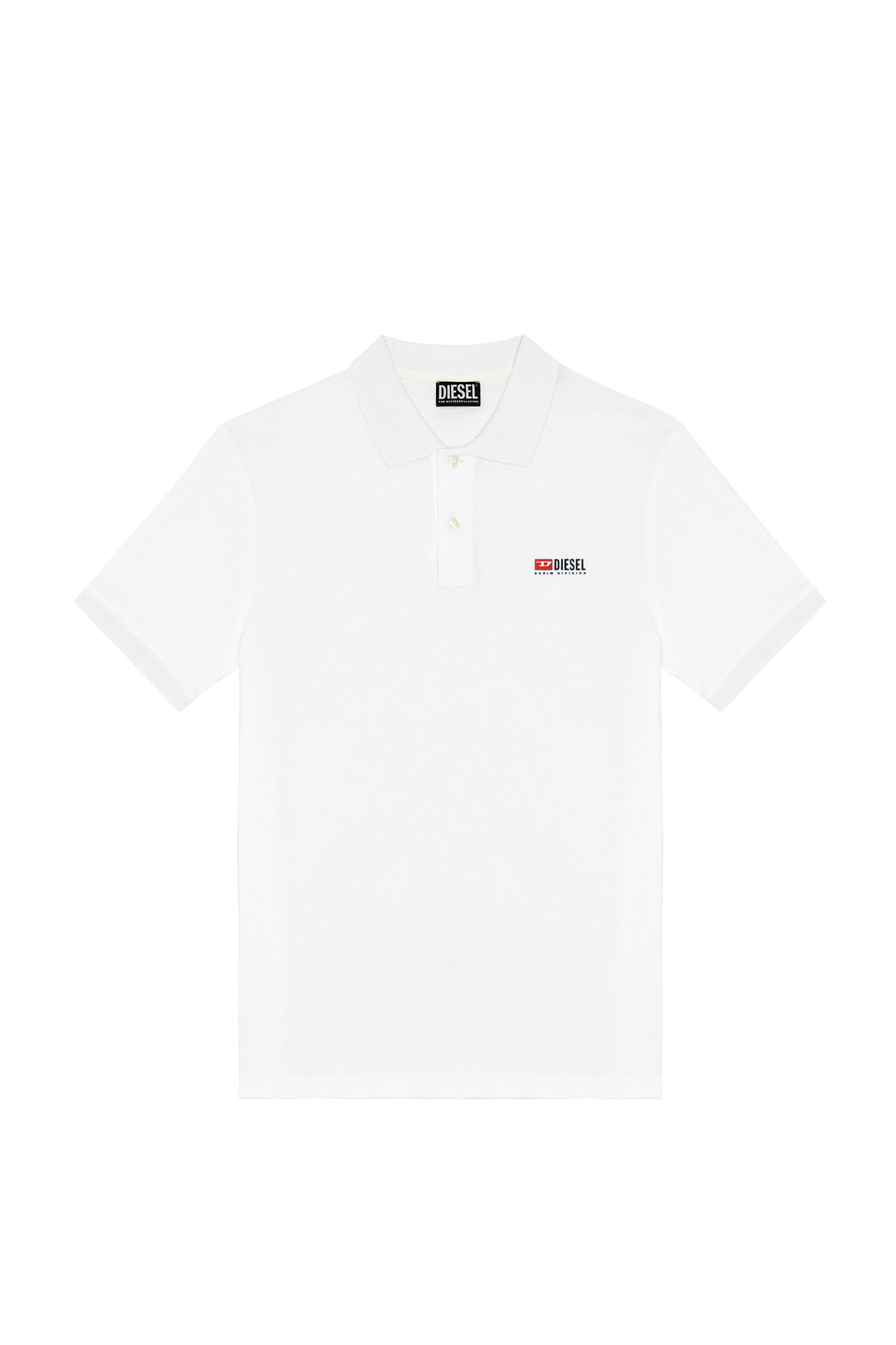 Diesel - T-SMITH-DIV, Man Polo shirt with 3D logo in White - Image 5