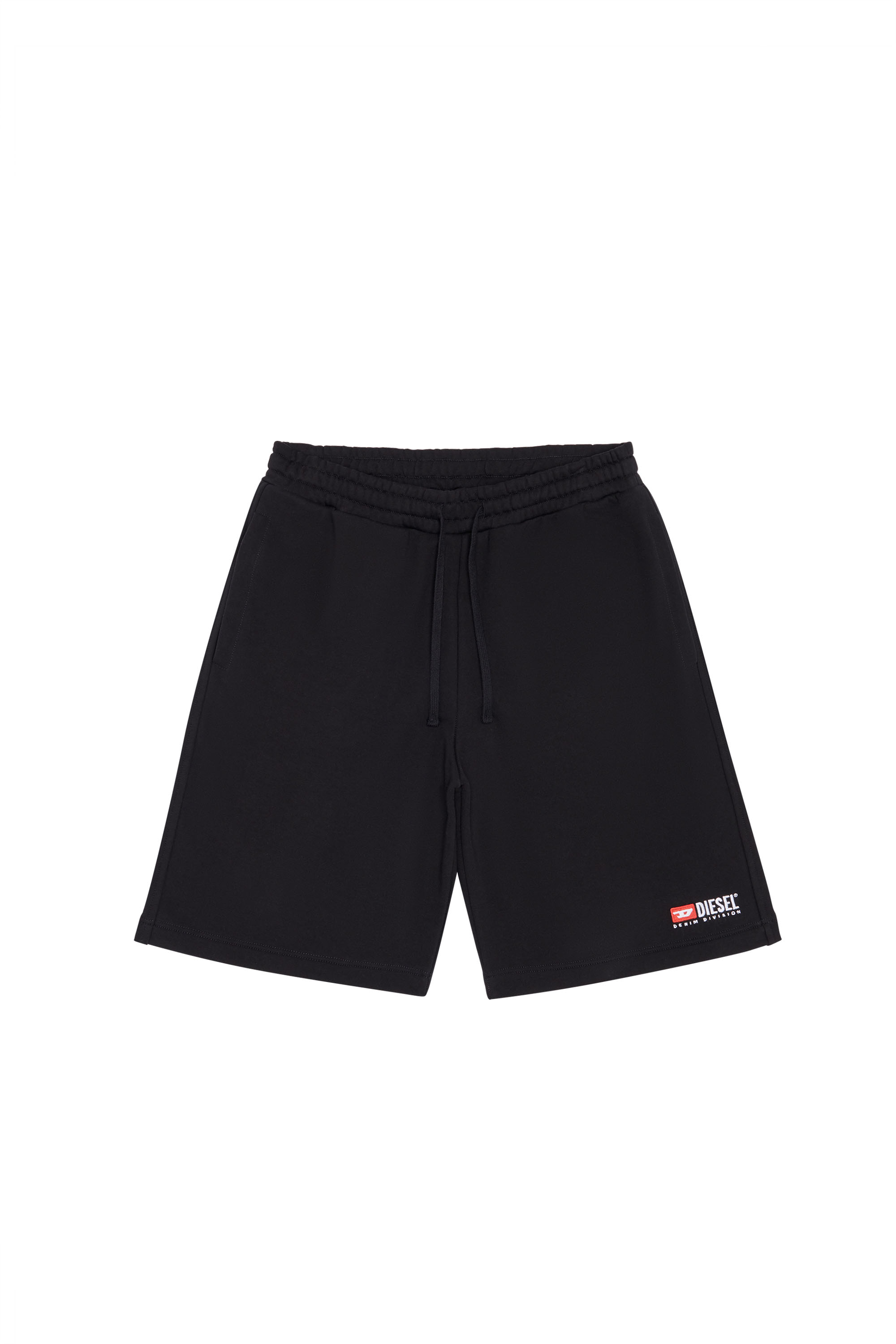 Diesel - P-CROWN-DIV, Man Sweat shorts with logo embroidery in Black - Image 6