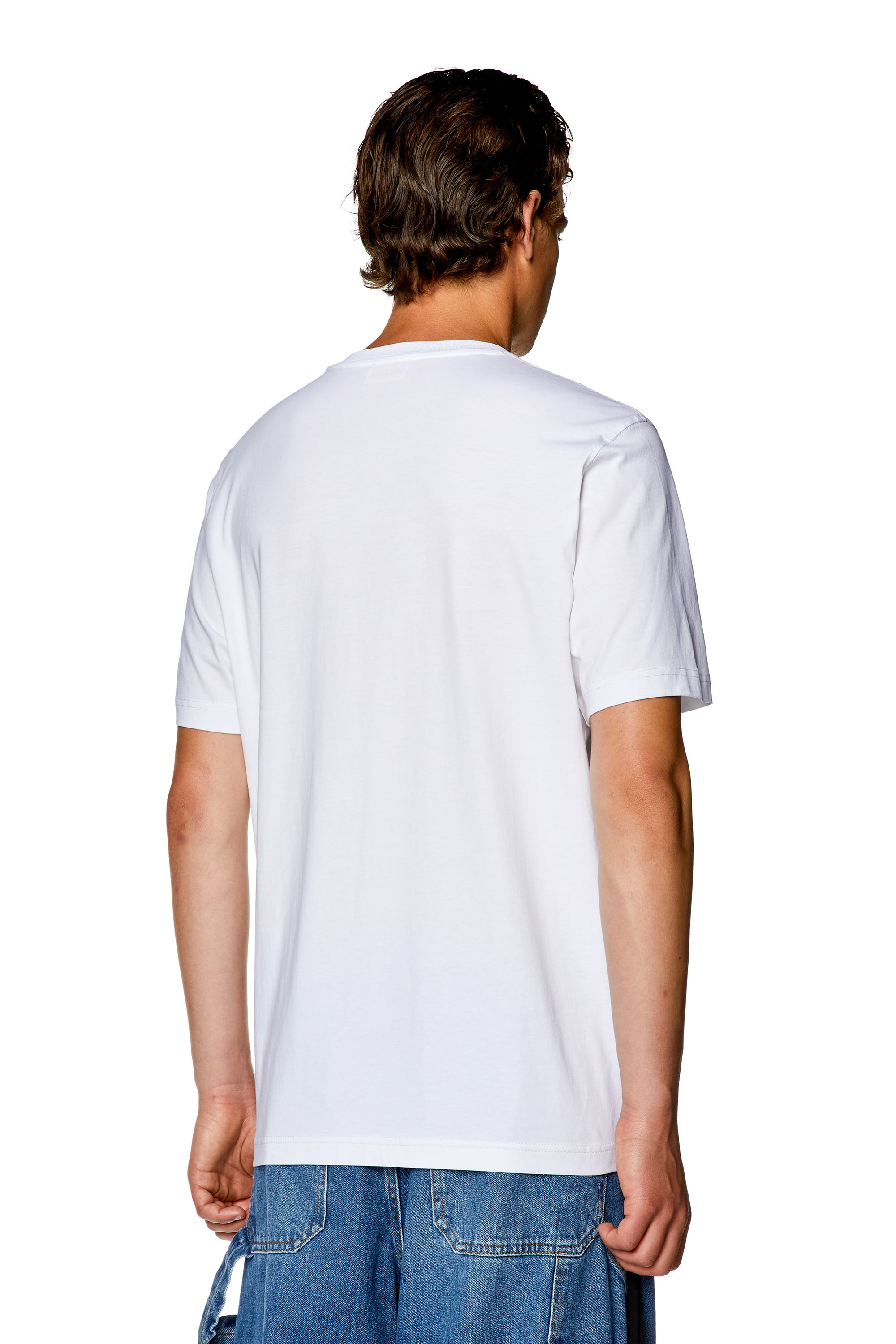 Diesel - T-JUST-NLABEL, Man T-shirt with logo patch in White - Image 2
