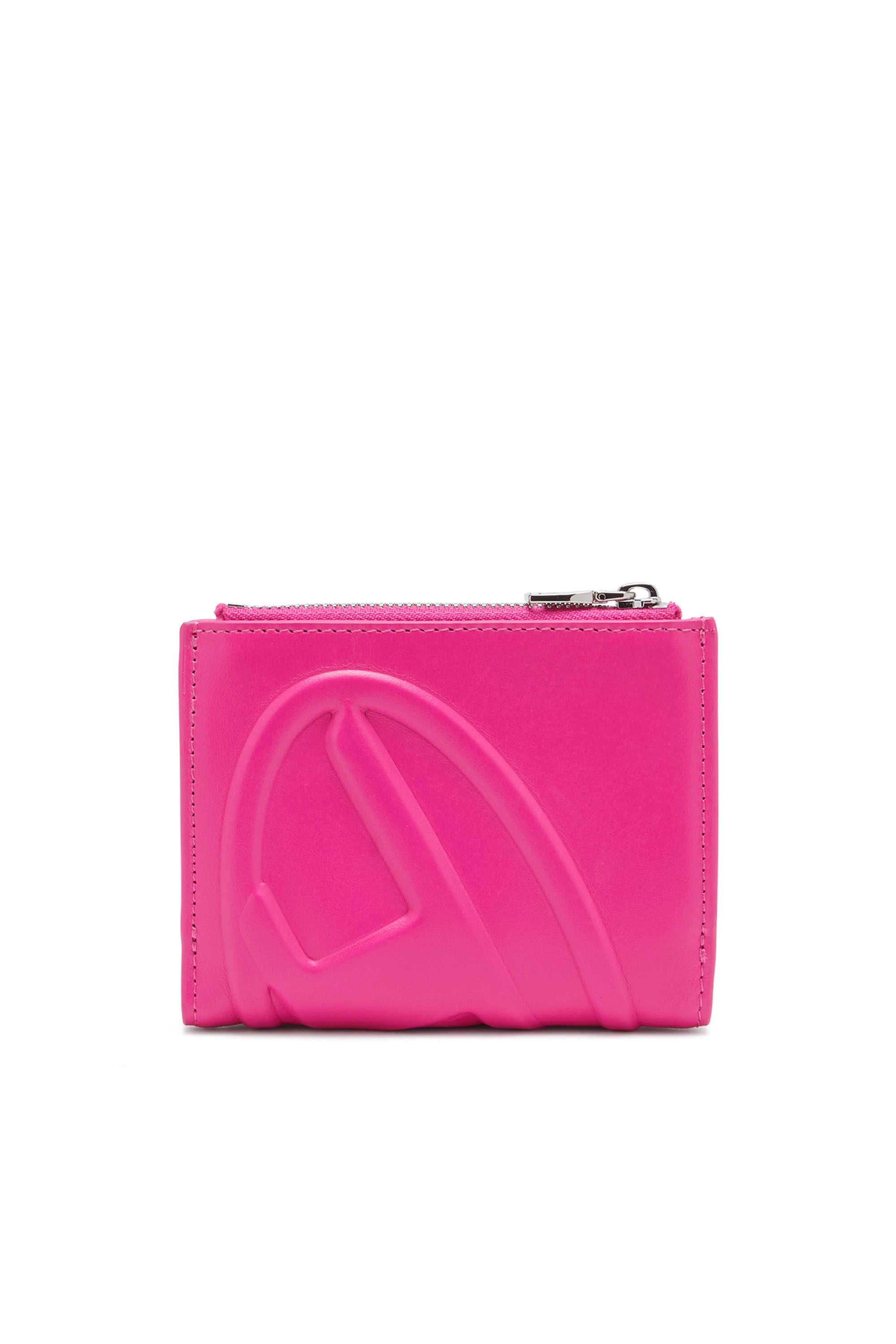 Diesel - 1DR-FOLD BI-FOLD ZIP II, Woman Small leather wallet with embossed logo in Pink - Image 2