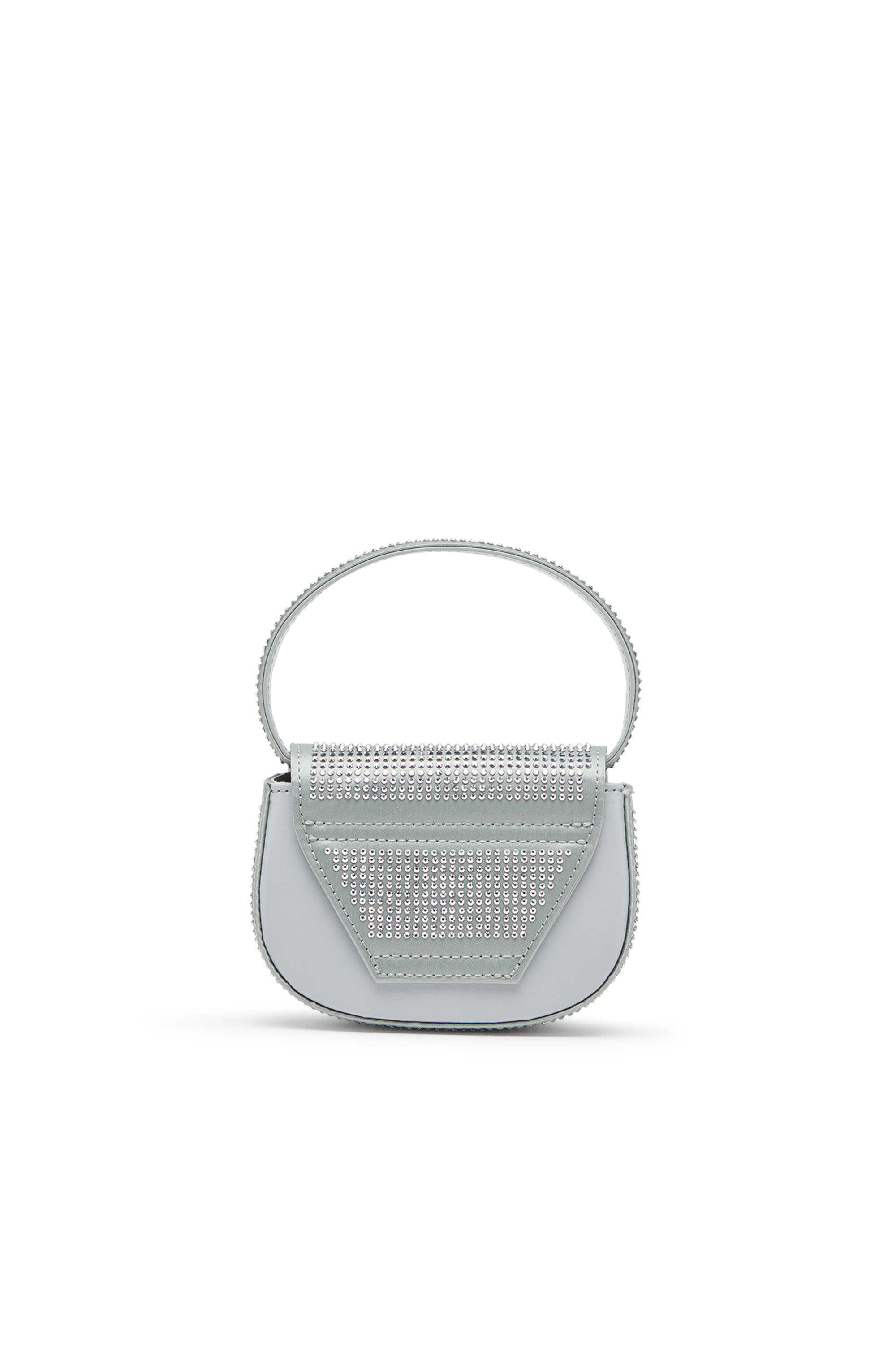 Diesel - 1DR XS, Woman 1DR XS Cross Bodybag - Iconic mini bag in crystal satin in Silver - Image 2