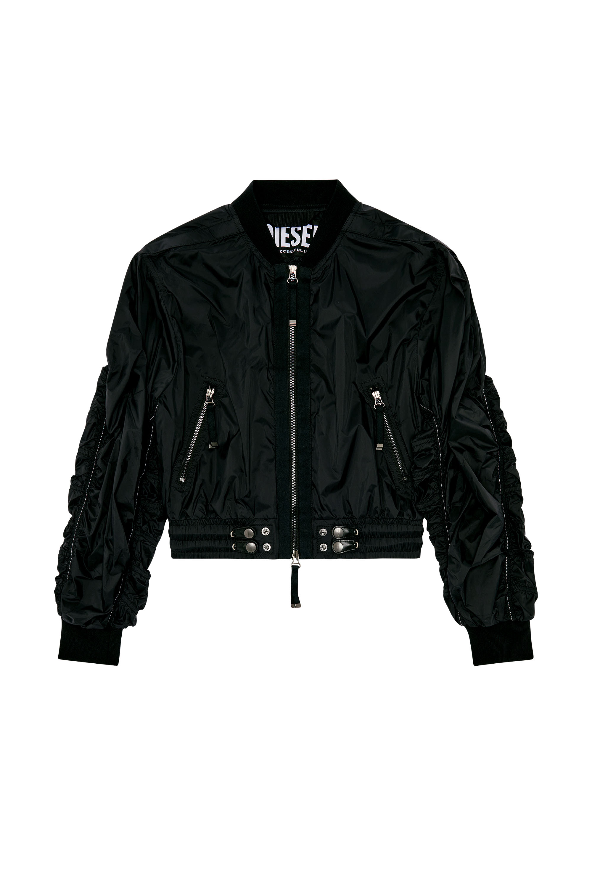 Diesel - G-NOAK, Mujer Chaqueta bomber en nylon ligero in Negro - Image 5