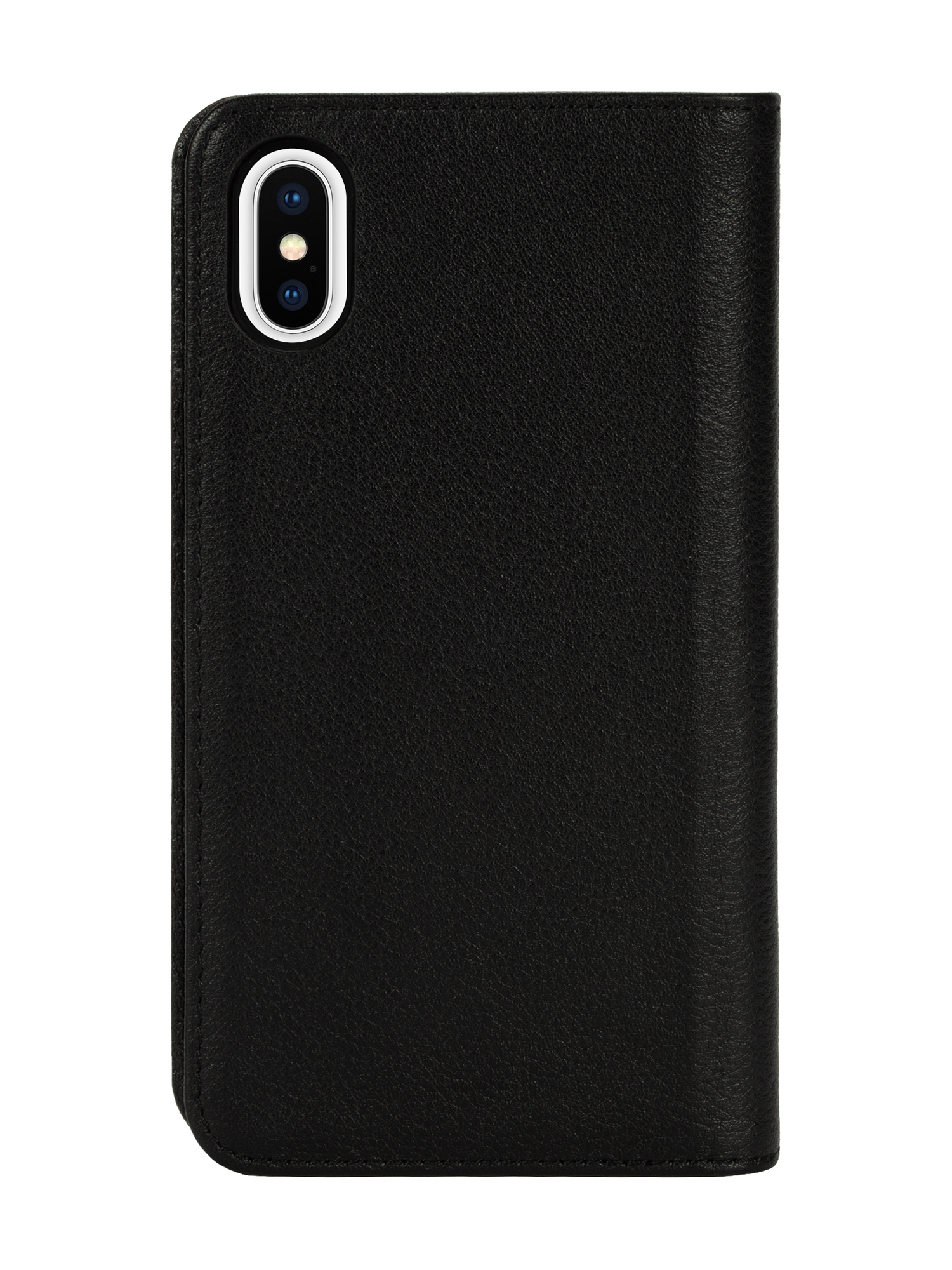 Diesel - DIESEL 2-IN-1 FOLIO CASE FOR IPHONE XS & IPHONE X, Unisex Funda de piel negra impresa y repujada, iPhone XS & X in Negro - Image 2