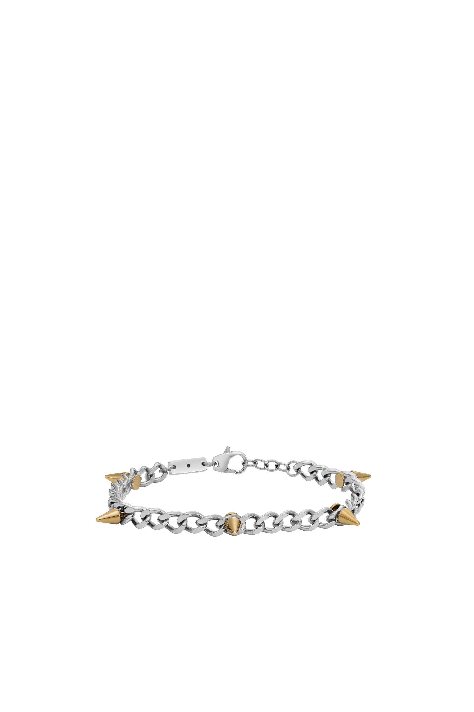Diesel - DX1453, Unisex Two-Tone Stainless Steel Chain Bracelet in Silver - Image 2