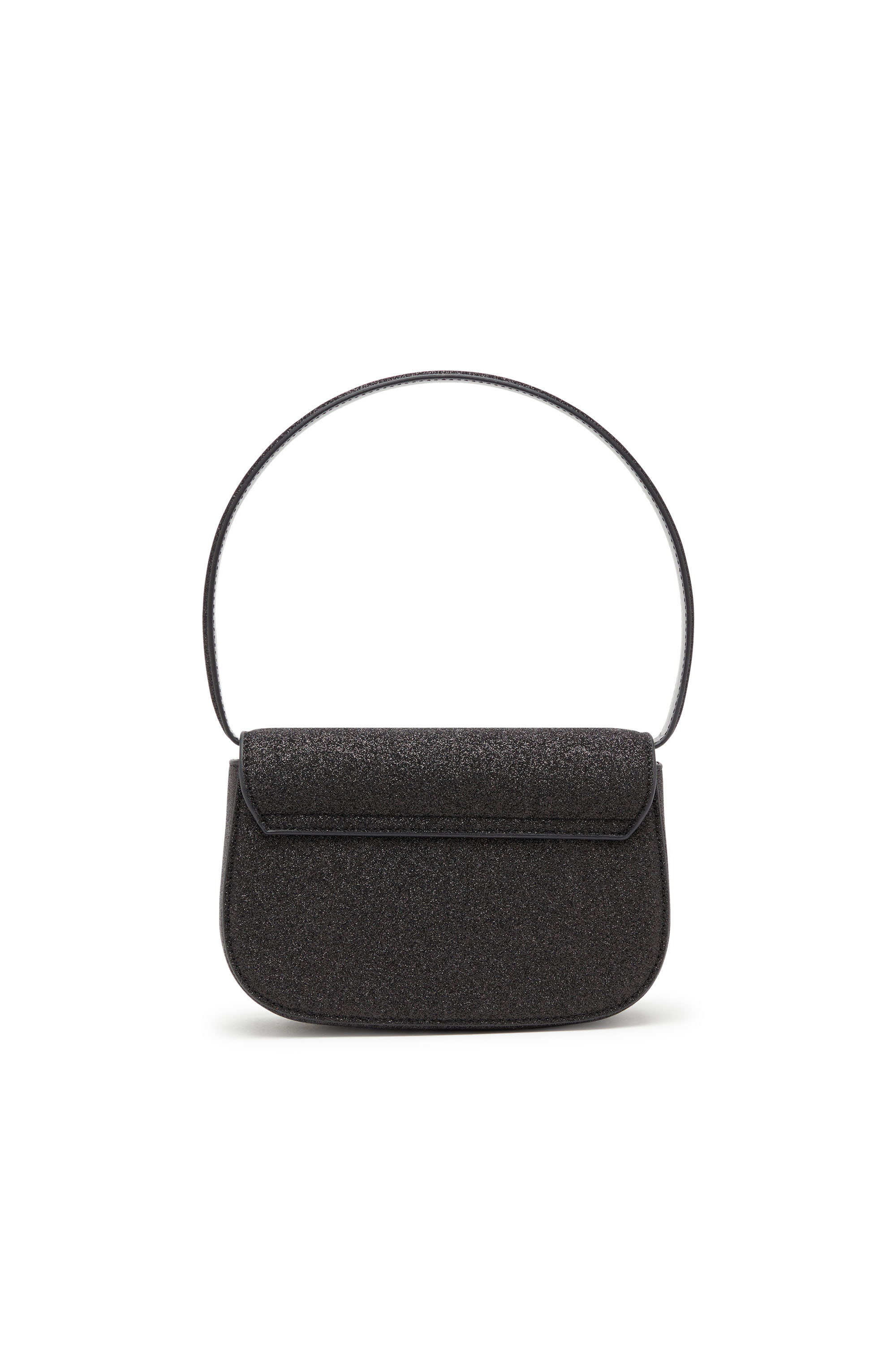 Diesel - 1DR, Woman 1DR-Iconic shoulder bag in glitter fabric in Black - Image 2
