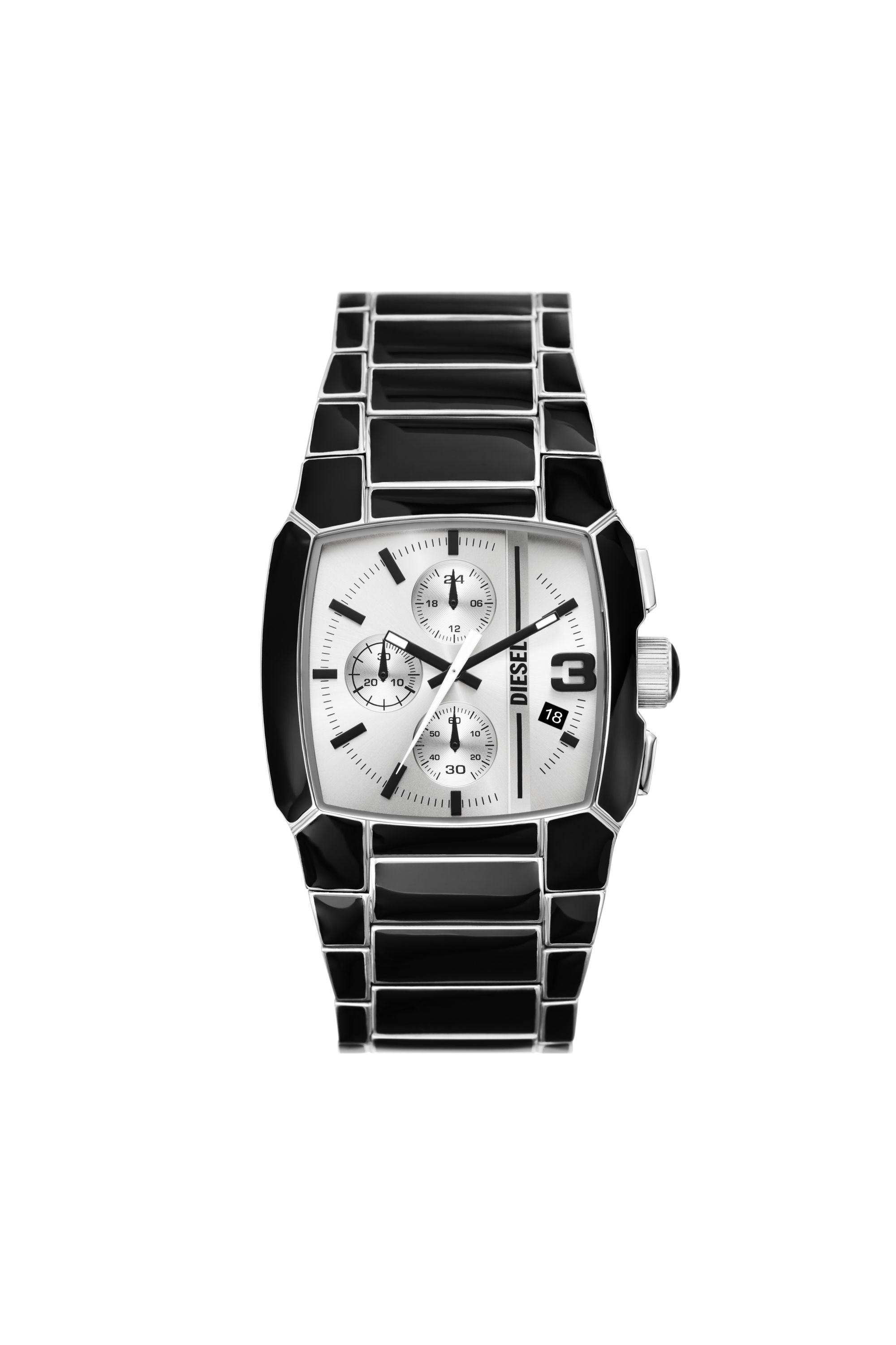 Diesel - DZ4646, Man Cliffhanger black enamel and stainless steel watch in Black - Image 1