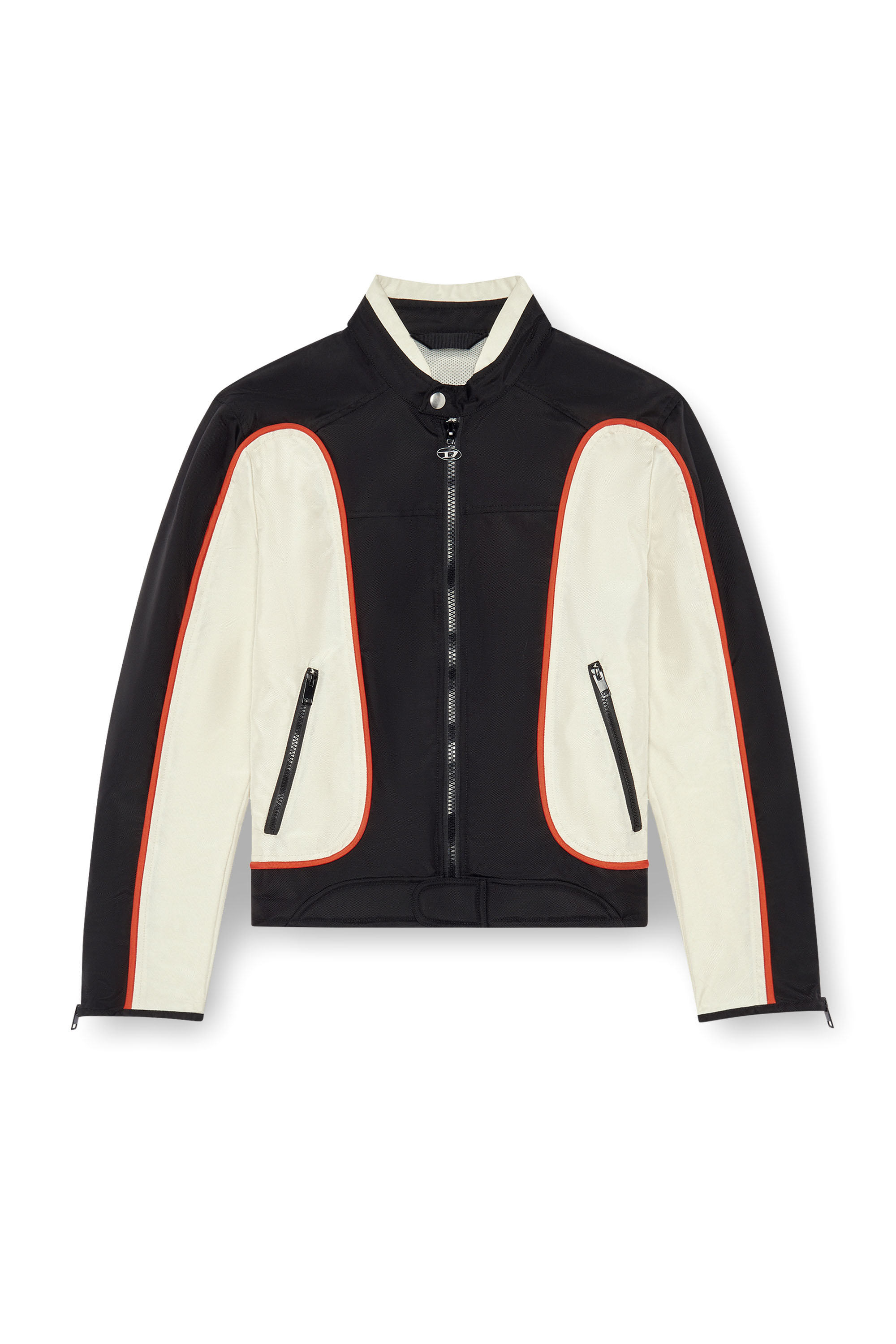 Diesel - J-BLINK, Man Biker jacket in colour-block nylon in Multicolor - Image 5