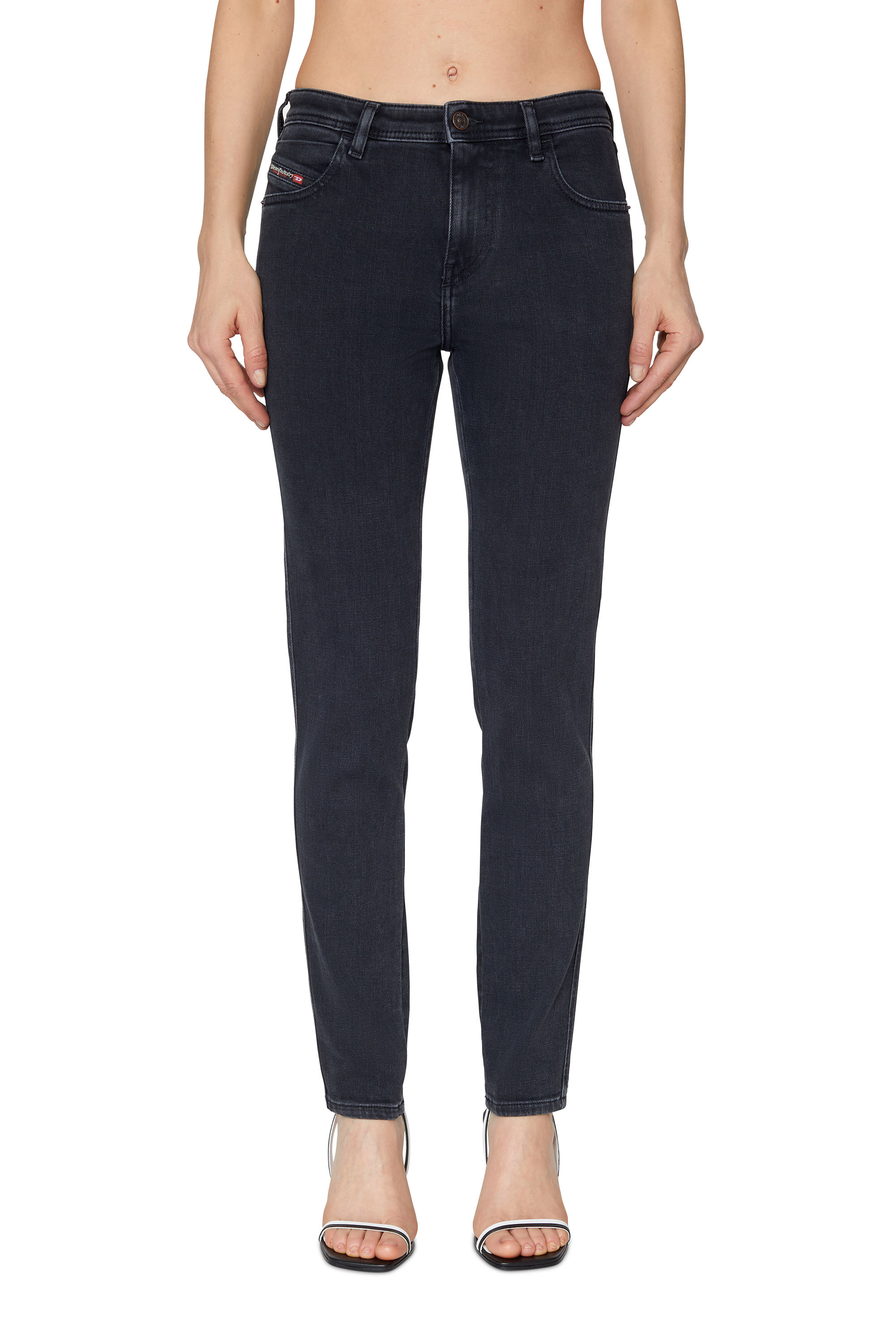 Diesel - Woman Skinny Jeans 2015 Babhila Z870G, Black/Dark grey - Image 2
