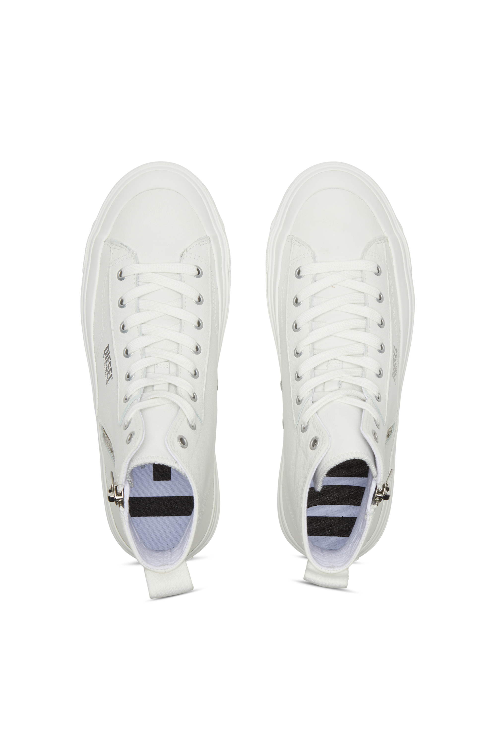 Diesel - S-ATHOS DV MID, Man S-Athos Dv Mid - High-top sneakers with side zip in White - Image 6