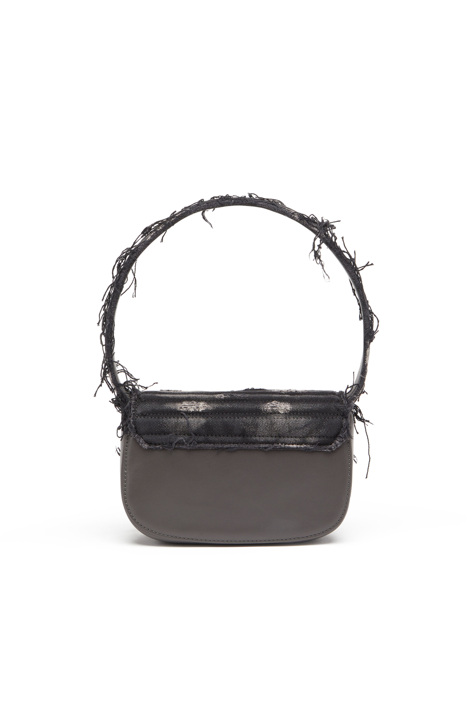 Diesel - 1DR, Woman 1DR - Iconic shoulder bag in crystal canvas in Black - Image 2