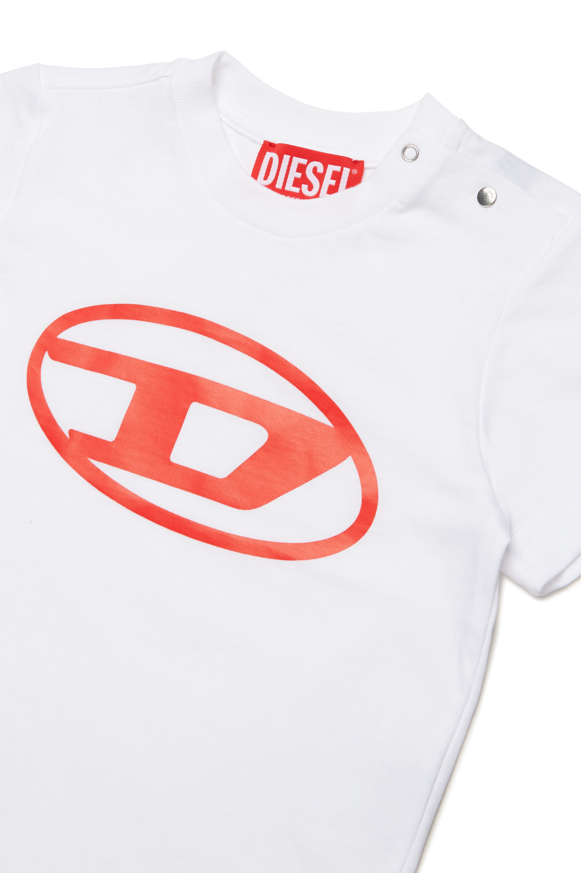 Diesel - TCERB, Unisex T-shirt with Oval D logo in White - Image 3