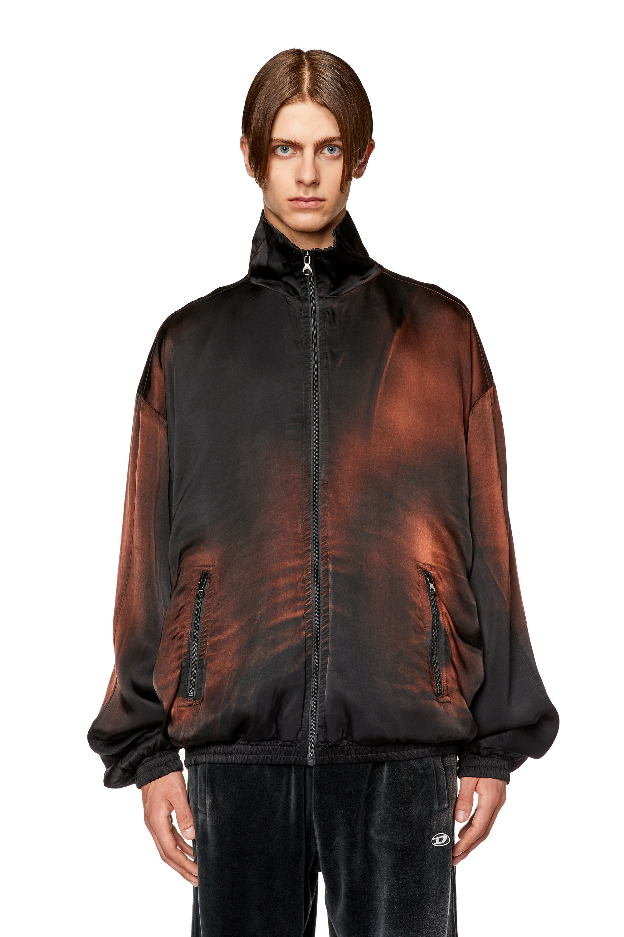 Diesel - J-SMASH, Man Jacket in solarised satin in Black - Image 5