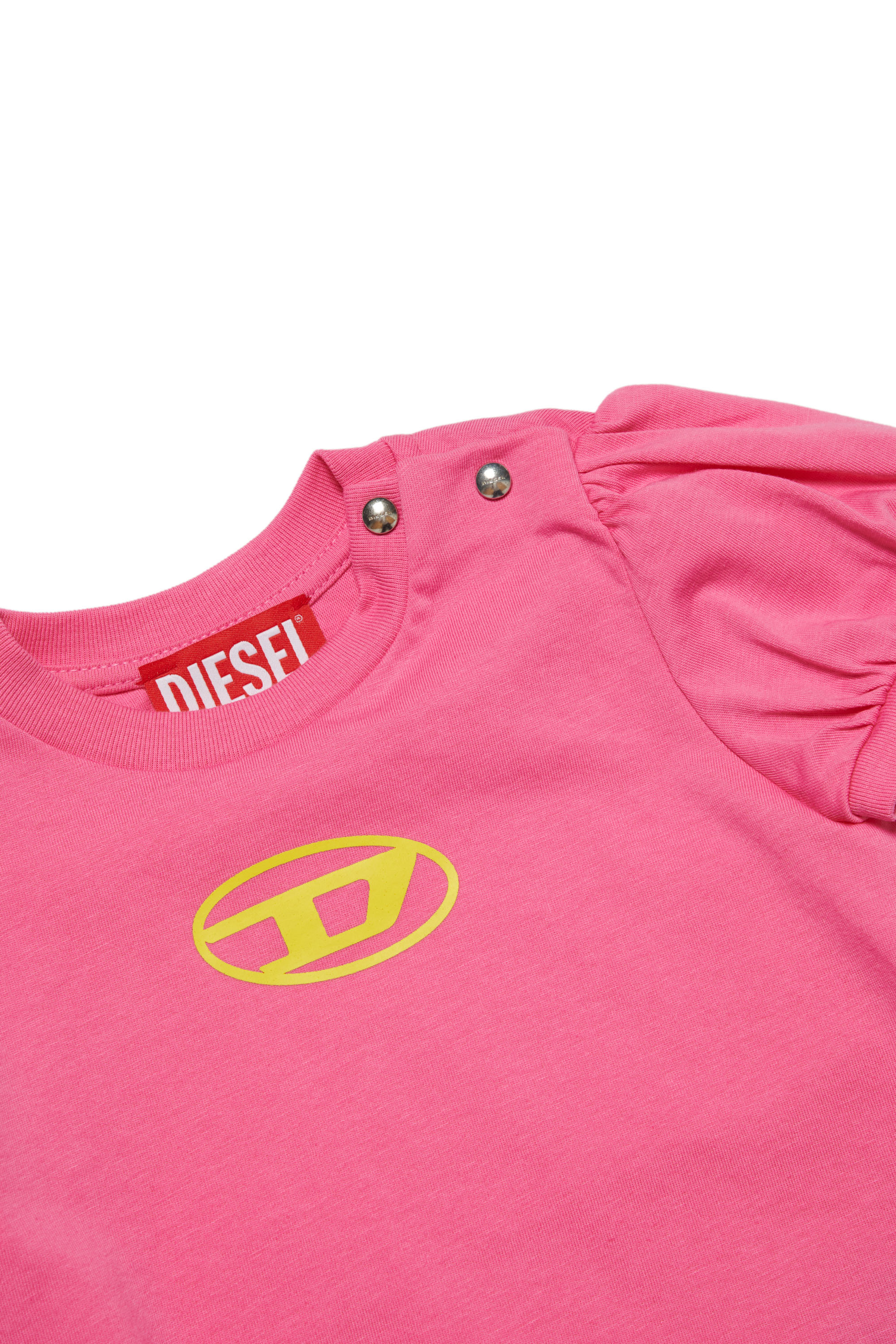 Diesel - TLERSIB, Woman Puff-sleeve T-shirt with Oval D in Pink - Image 3